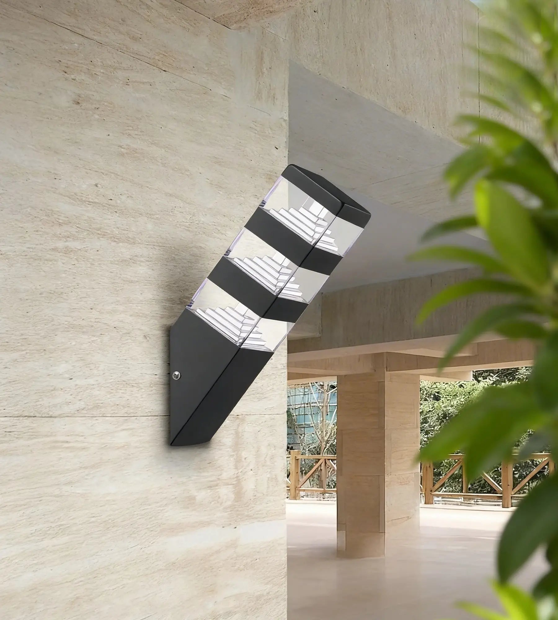 Applique murale extérieure LED Pyramide, 1500 lumens - 48 leds