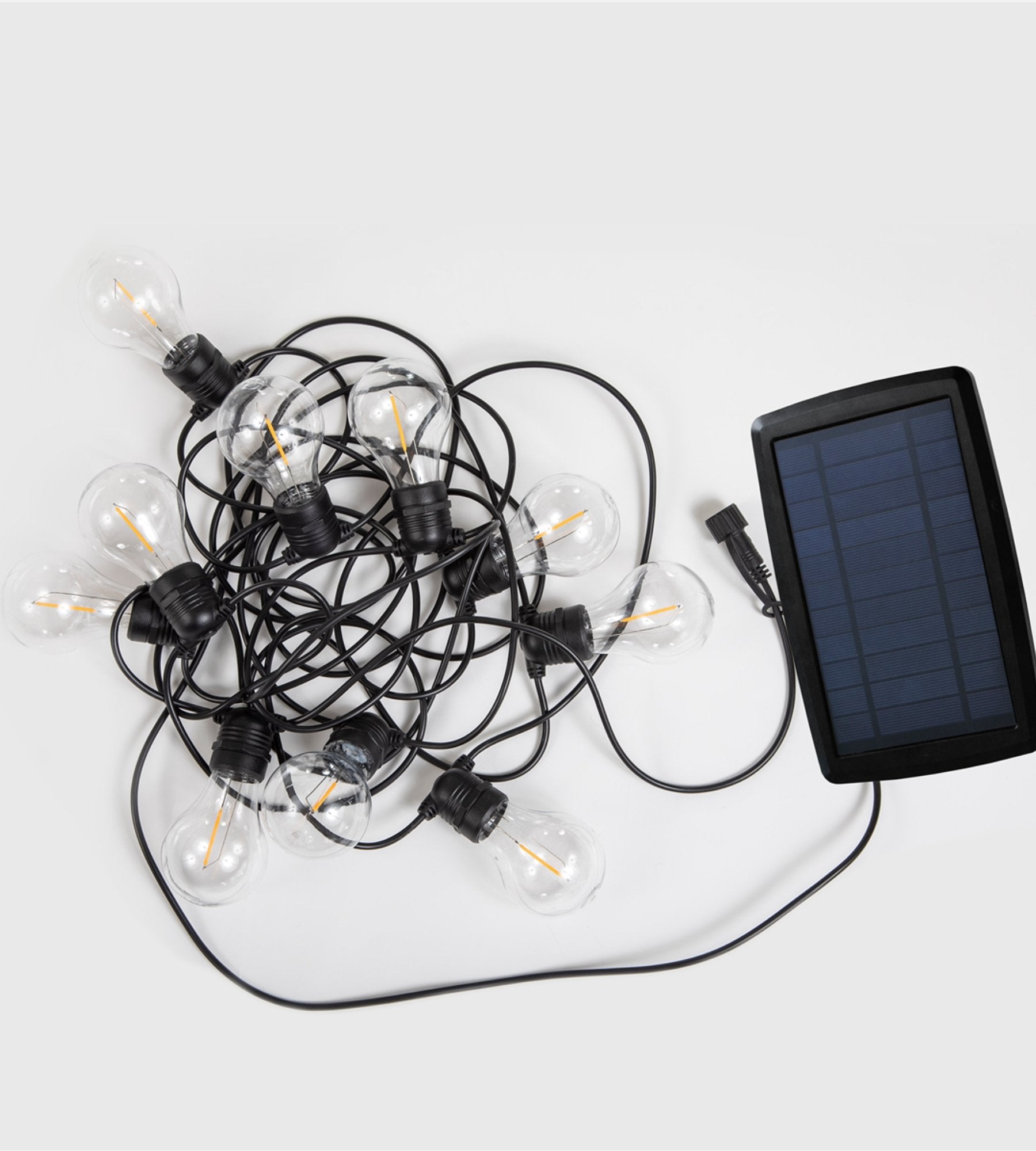 Guirlande solaire extérieur ALLEGRA - 10 ampoules - Blanc chaud