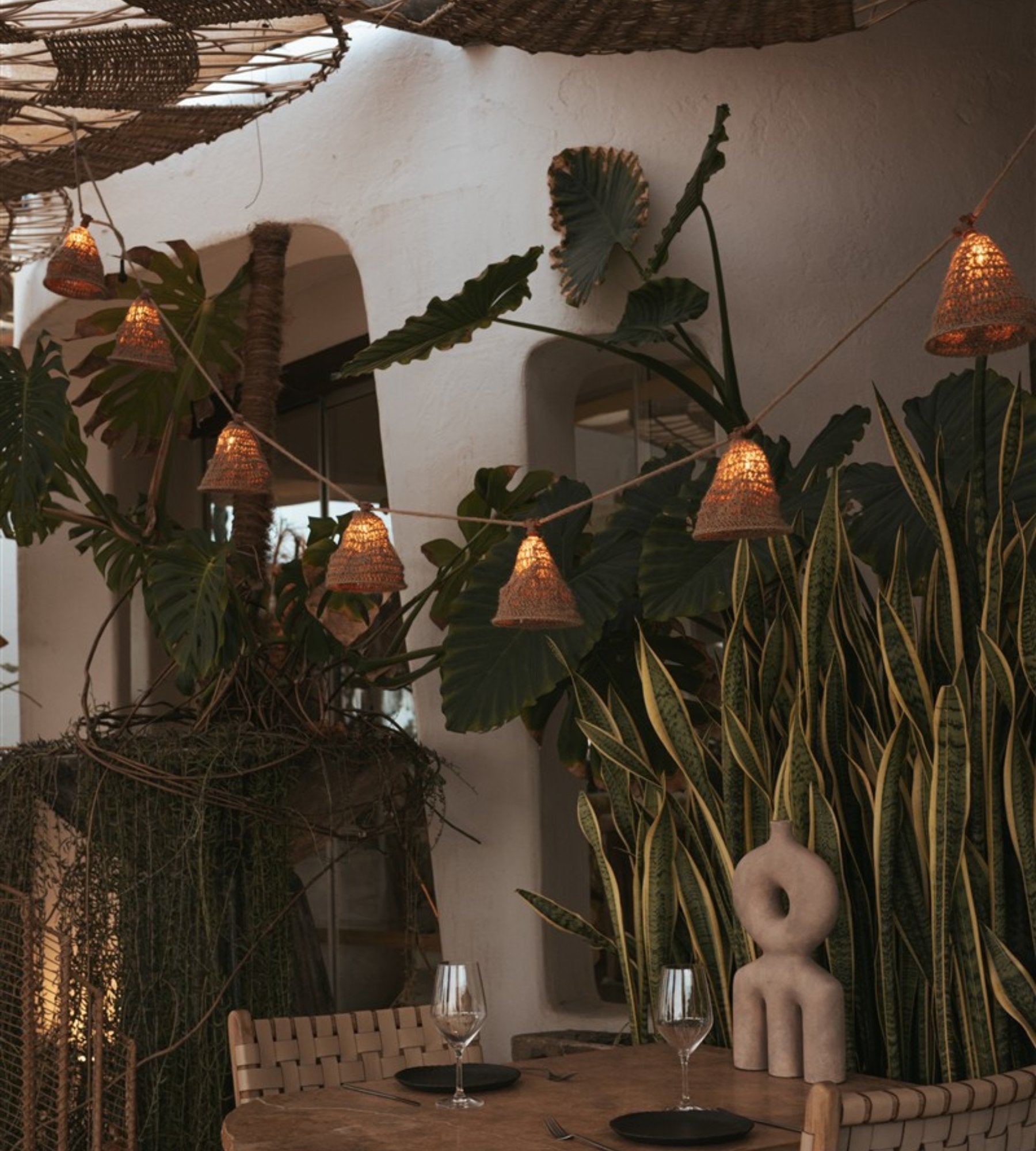 Guirlande solaire extérieur MARO - Design nature - 10 lampes