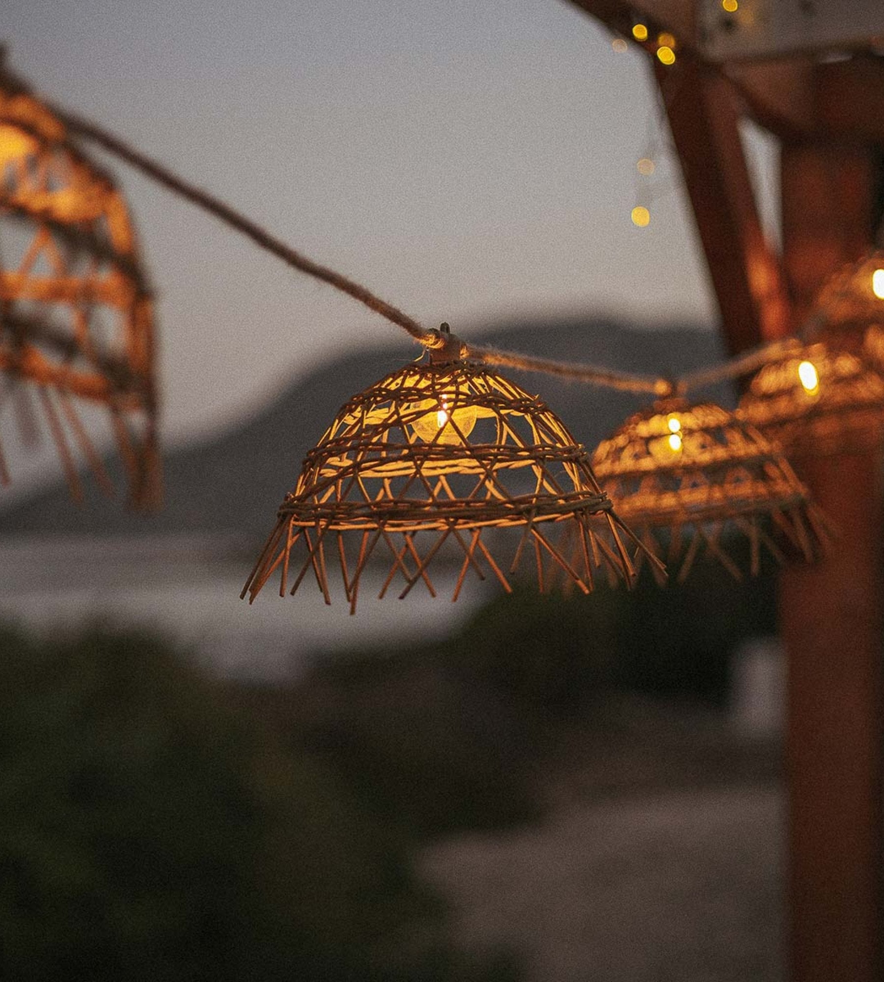 Guirlande lumineuse solaire ALMA - Design nature - 10 lampes