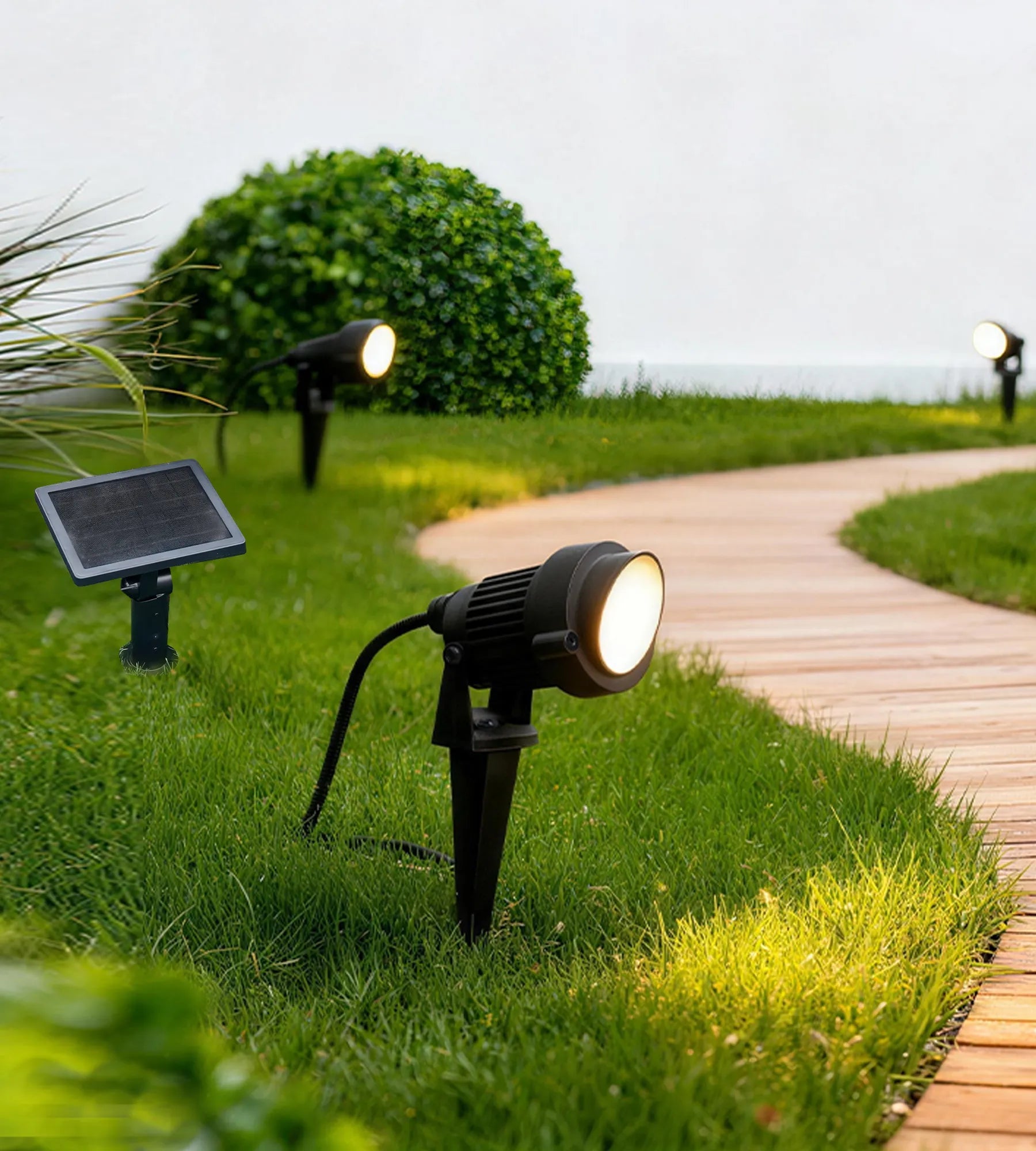Kit de 3 spots piquets solaires LUMINA+ - Lumihome