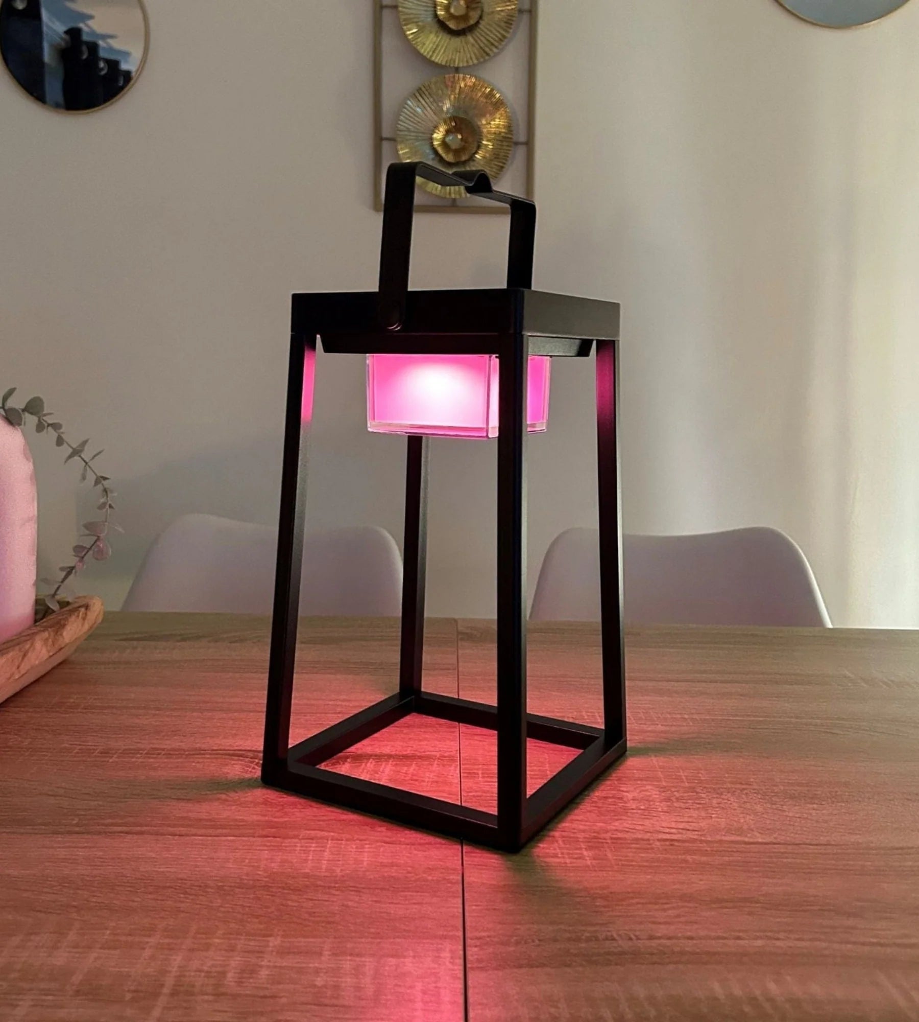 Lanterne Led solaire & Usb connectée EVADE - RGB+CCT - Pilotable avec smartphone - Intérieur & Extérieur - Lumihome
