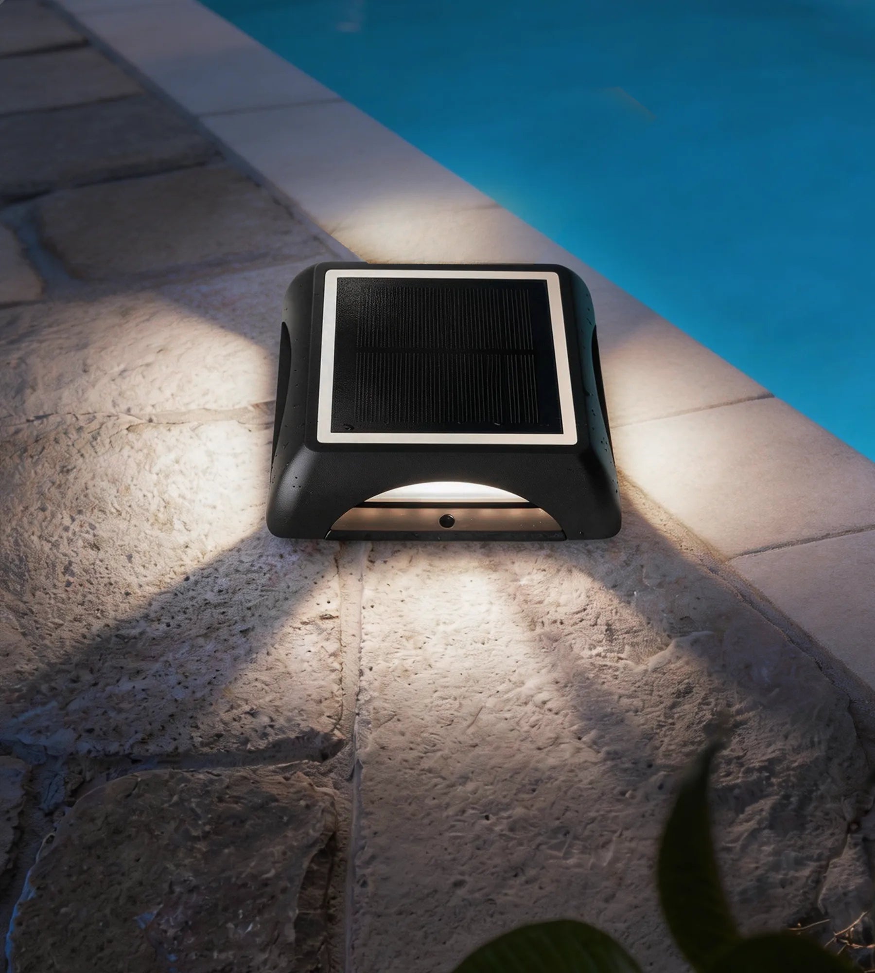 Pavé solaire LED carré - 3 modes de 50 à 200 lumens - Sol ou mural - Lumihome