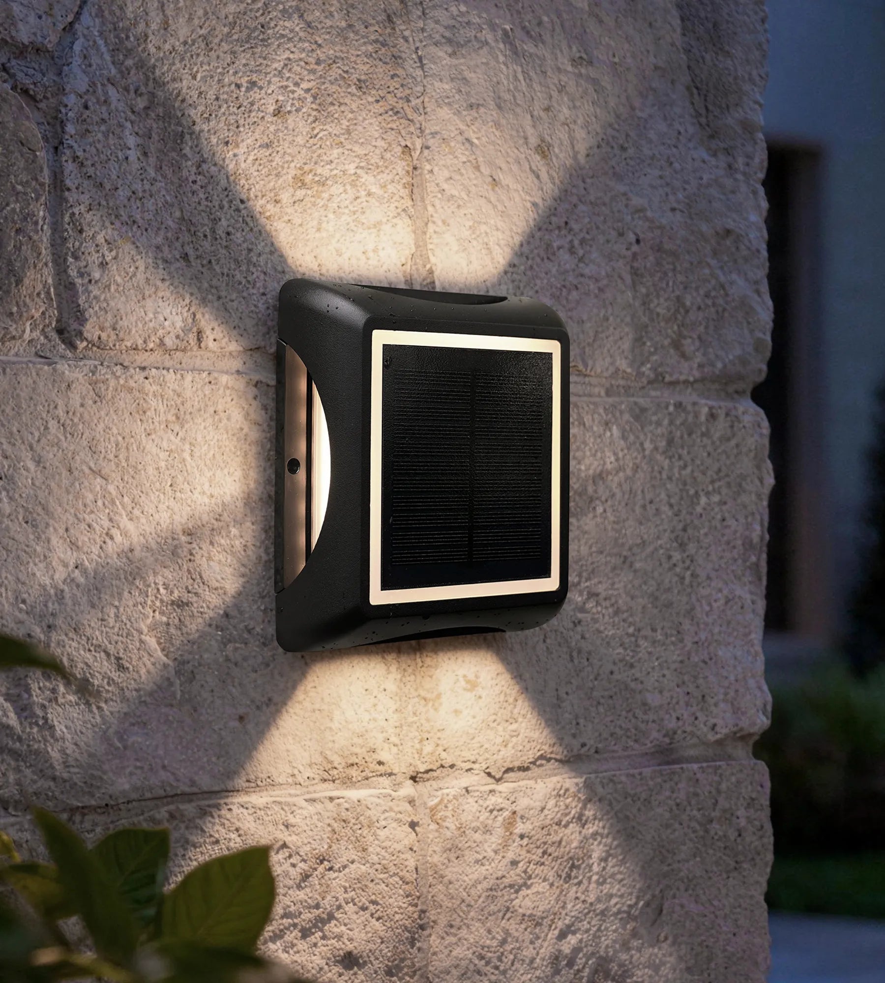Pavé solaire LED carré - 3 modes de 50 à 200 lumens - Sol ou mural - Lumihome