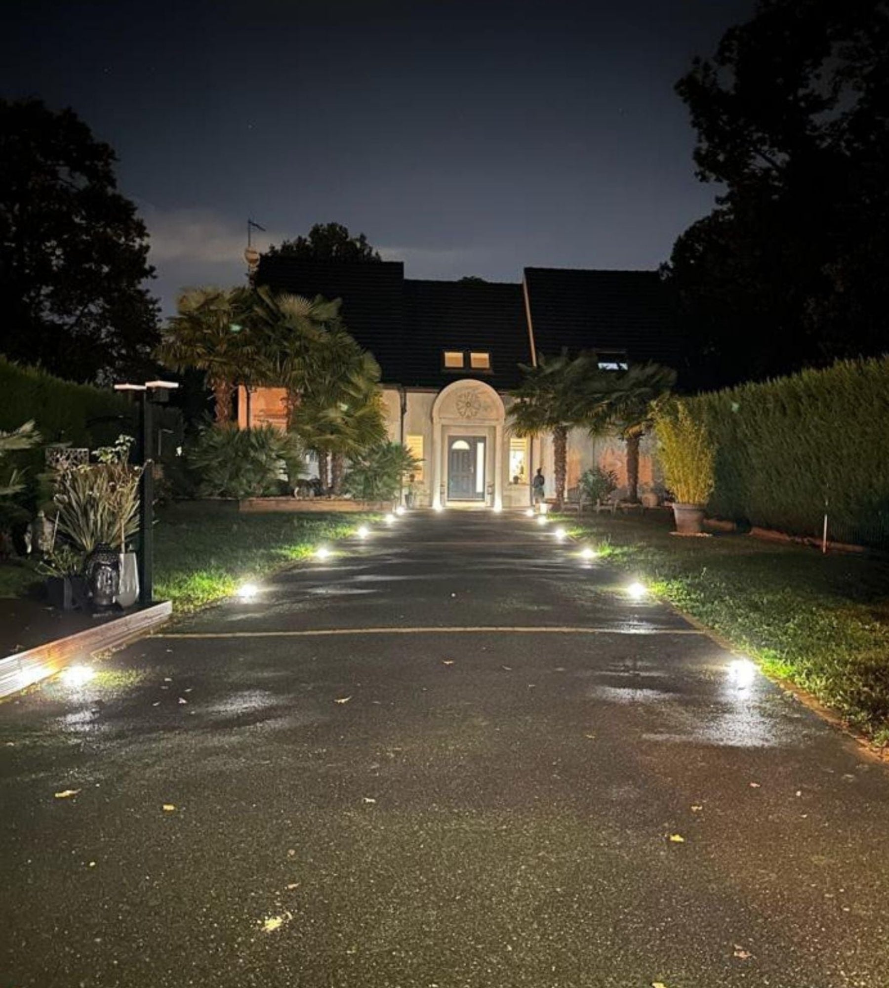 Pavé solaire LED rond - 3 modes de 50 à 200 lumens - Sol ou mural