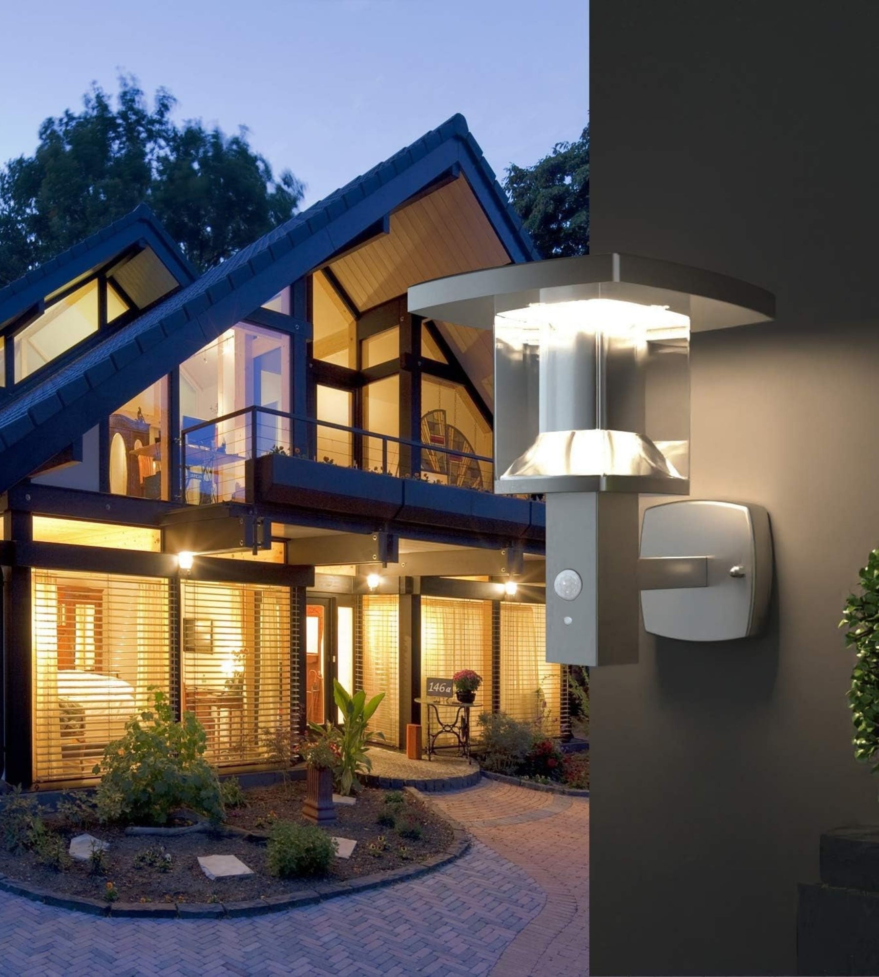 Solar Led Wandleuchte für den Außenbereich BERLIN - Lumihome