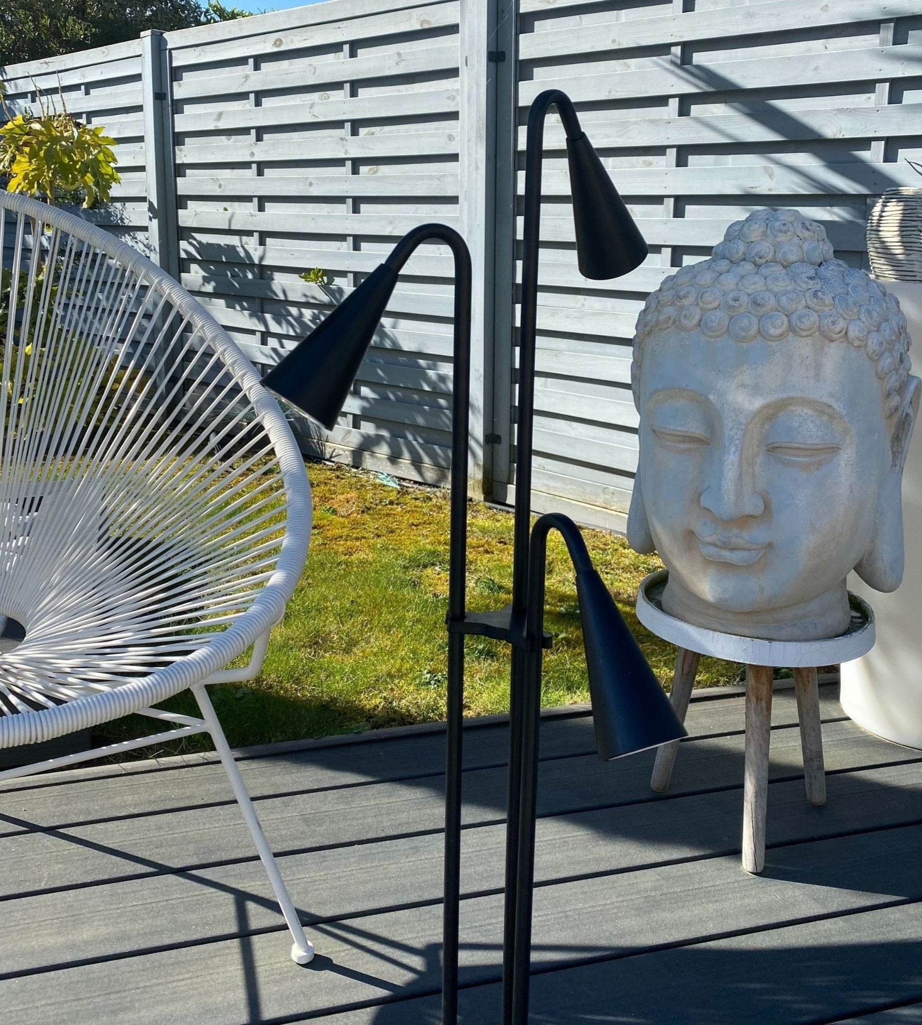 Outdoor Tischlampe EQUINOXE - 12V AC- Schwarz - 3 x GU5.3 - Glühbirnen nicht inbegriffen