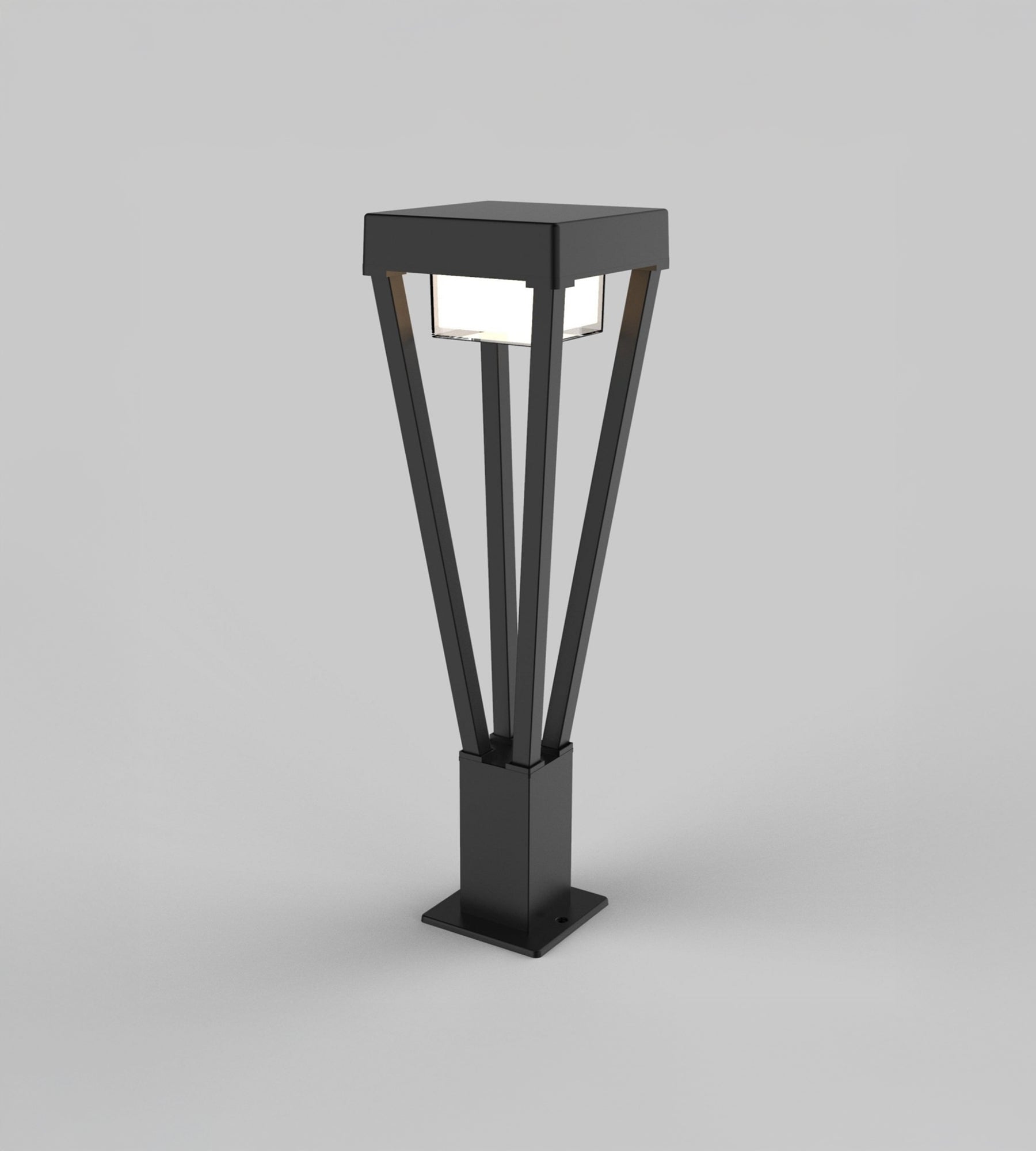 BN-LUXOR black outdoor bollard - 230V - GX53 bulb not included