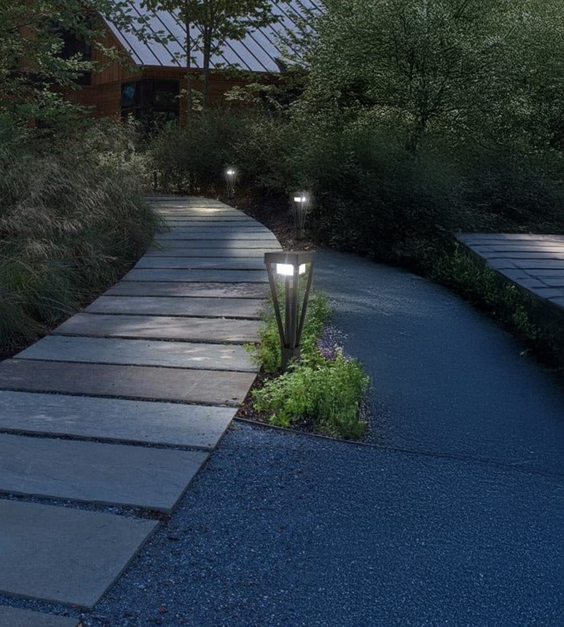 BN-LUXOR black outdoor bollard - 230V - GX53 bulb not included