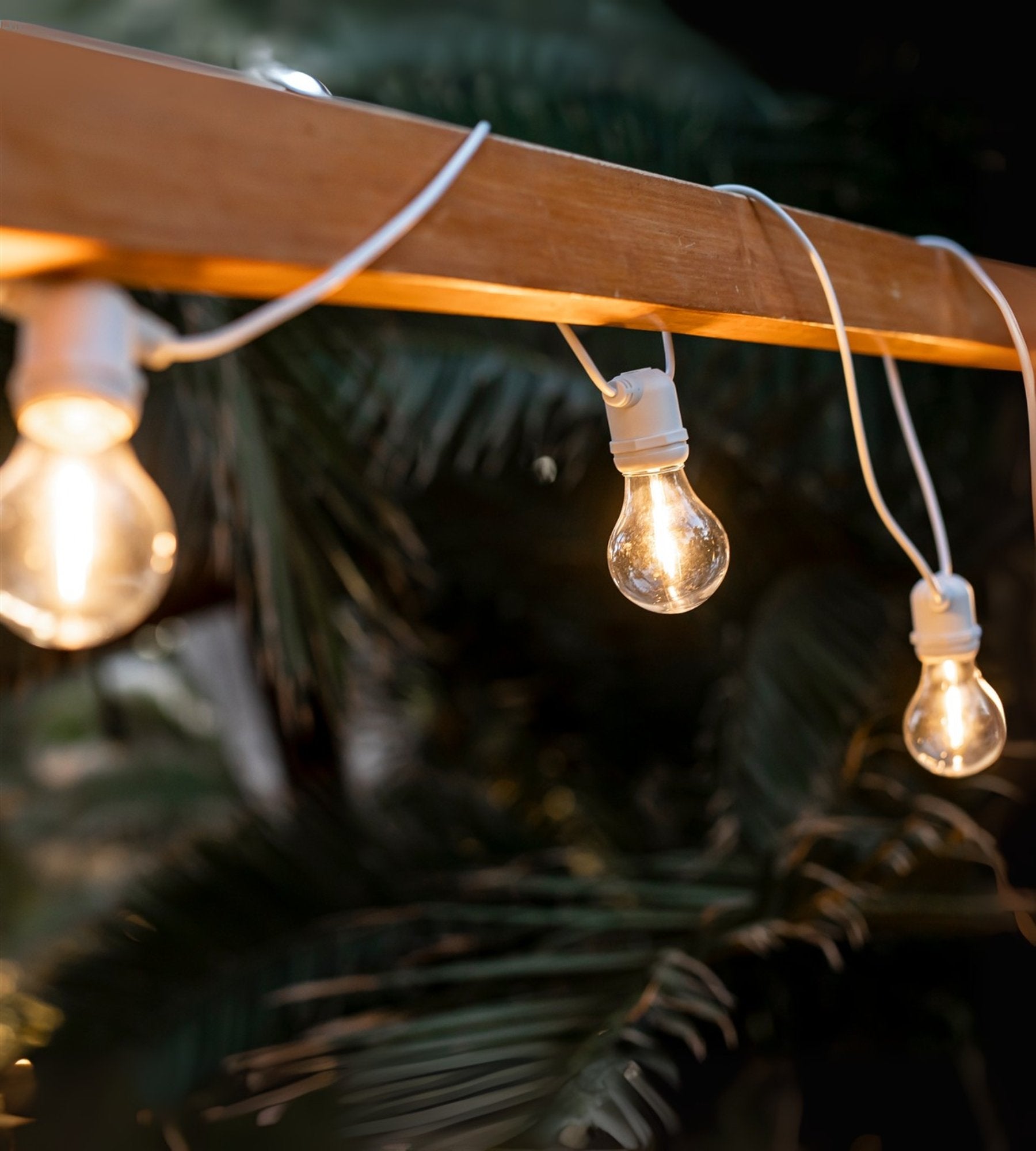 Outdoor solar garland ALLEGRA - 10 bulbs - Warm white