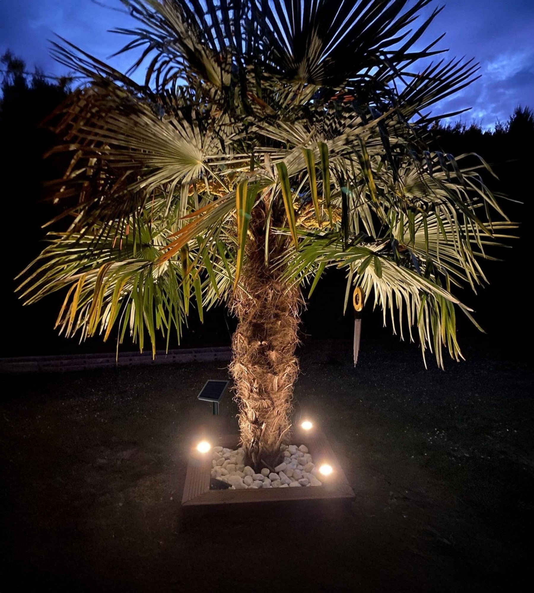 Kit of 3 Inox solar recessed LED spotlights KIT3-SUN28 - 3 x 2m cables - 100 lumens / spotlight