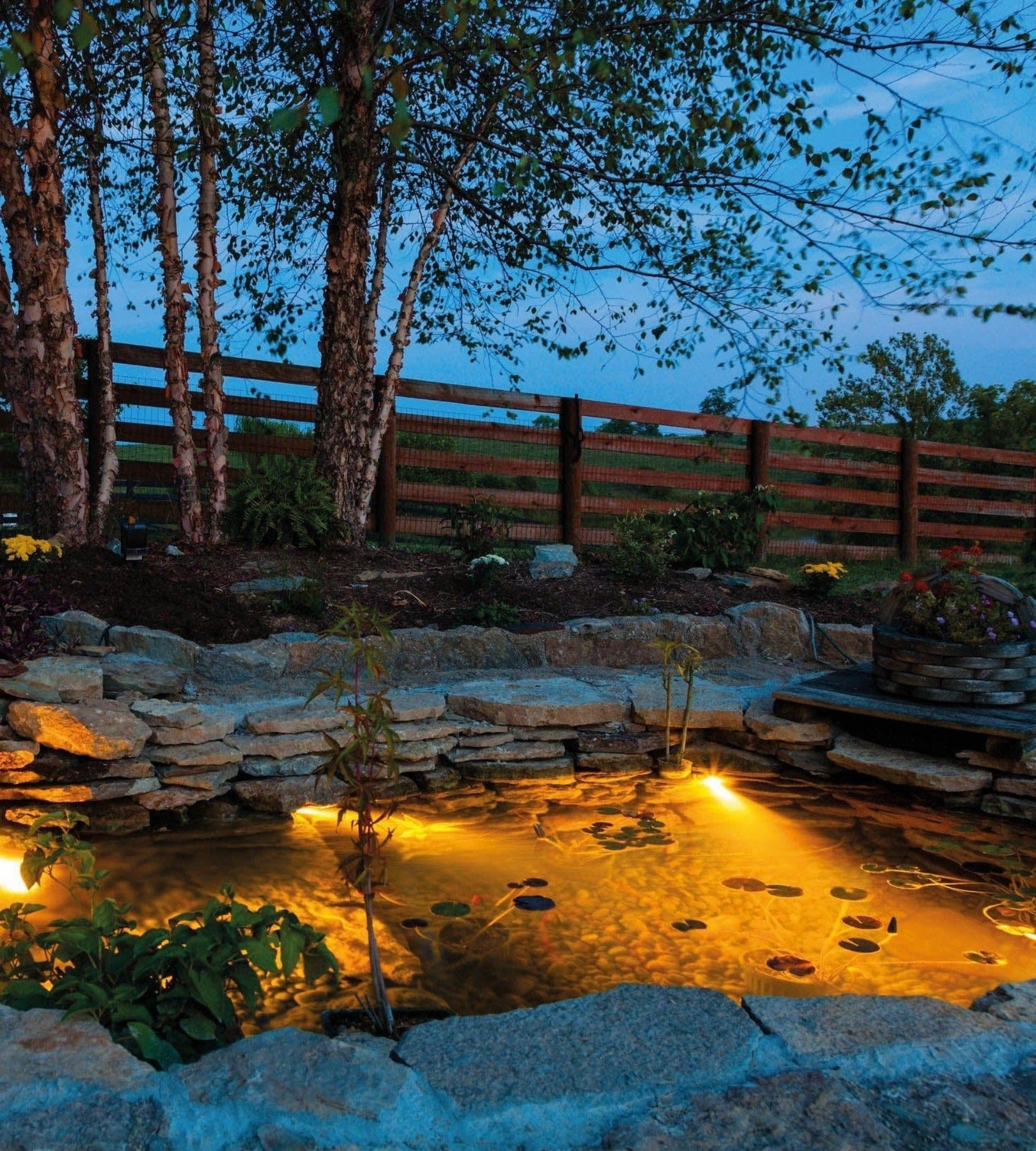 Led Fountain Spotlight RGB+CCT LoRa range - 12-24V AC/DC - Remote controlled