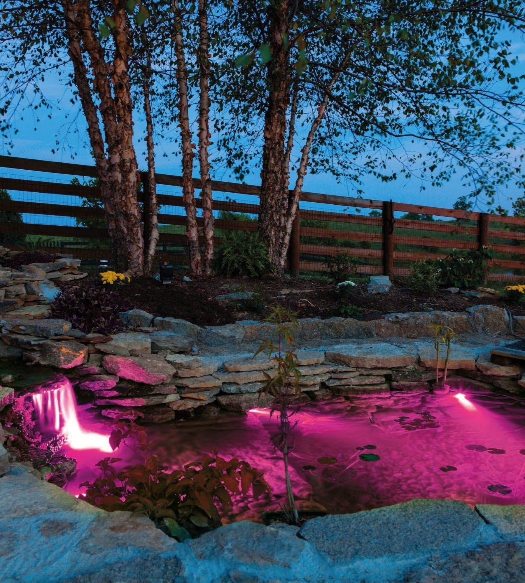 Led Fountain Spotlight RGB+CCT LoRa range - 12-24V AC/DC - Remote controlled