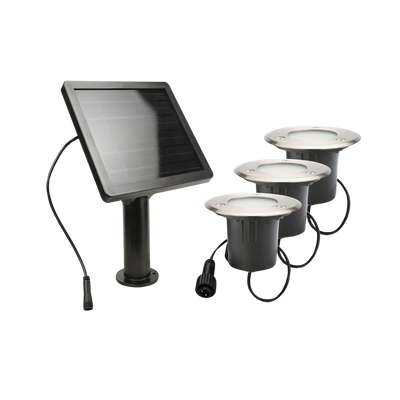 Solar recessed spotlights