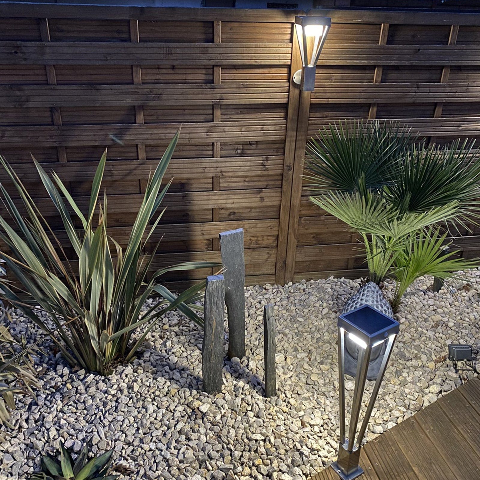 Led solar bollard LUXOR - Motion detector - 3 lighting modes - 75 to 600 lumens - Lumihome-France.com