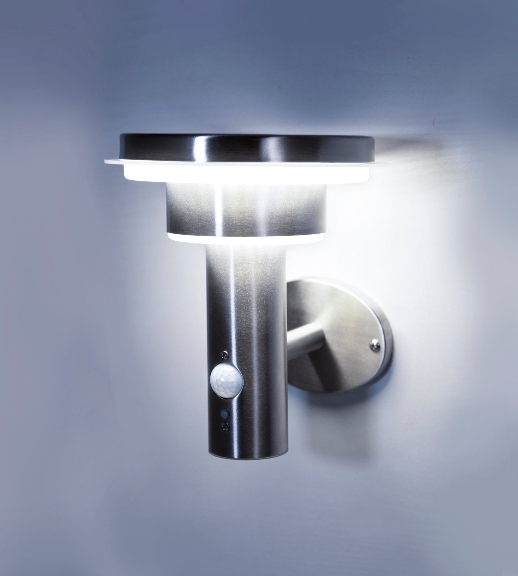 GENOVA solar Led lámpara de pared - Detector de movimiento - 3 modos de iluminación 75 a 600 lúmenes - Lumihome