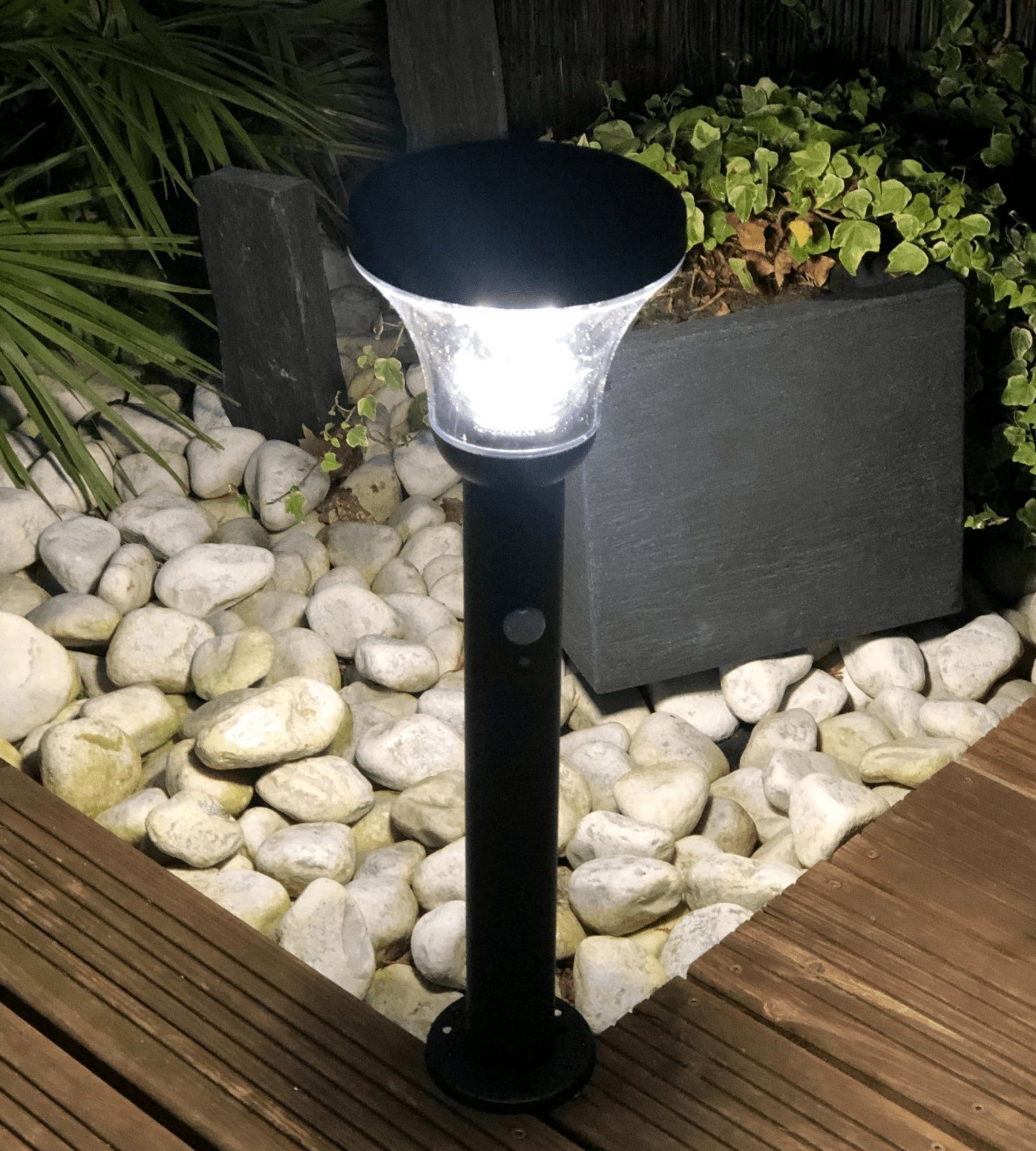 Lámpara exterior Led solaire DIVA - Detector de movimiento - 3 modos de iluminación de 75 a 600 lúmenes