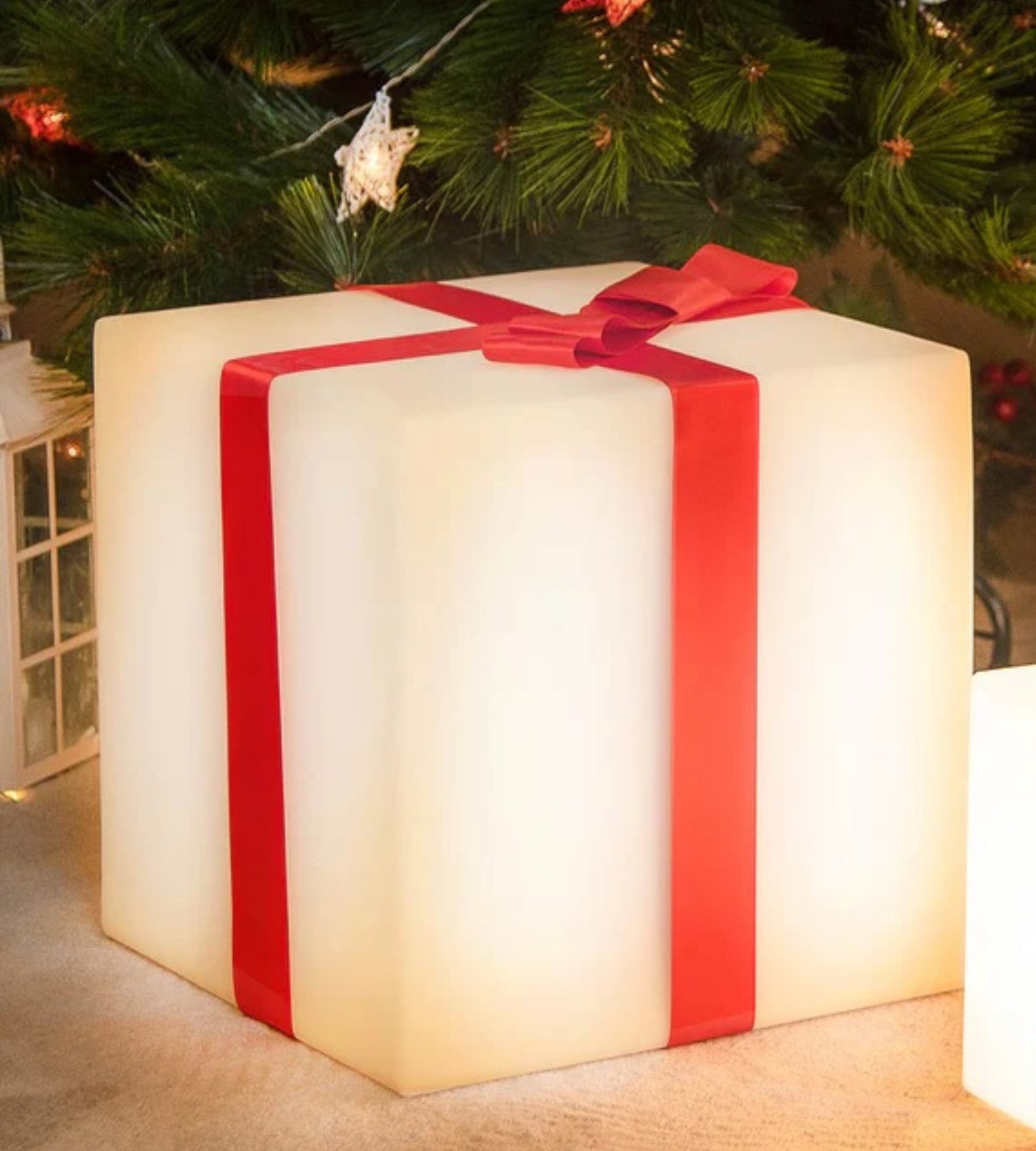 GIFTY Cubo de regalo - Cinta roja - Ideas para regalos de Navidad - Lumihome