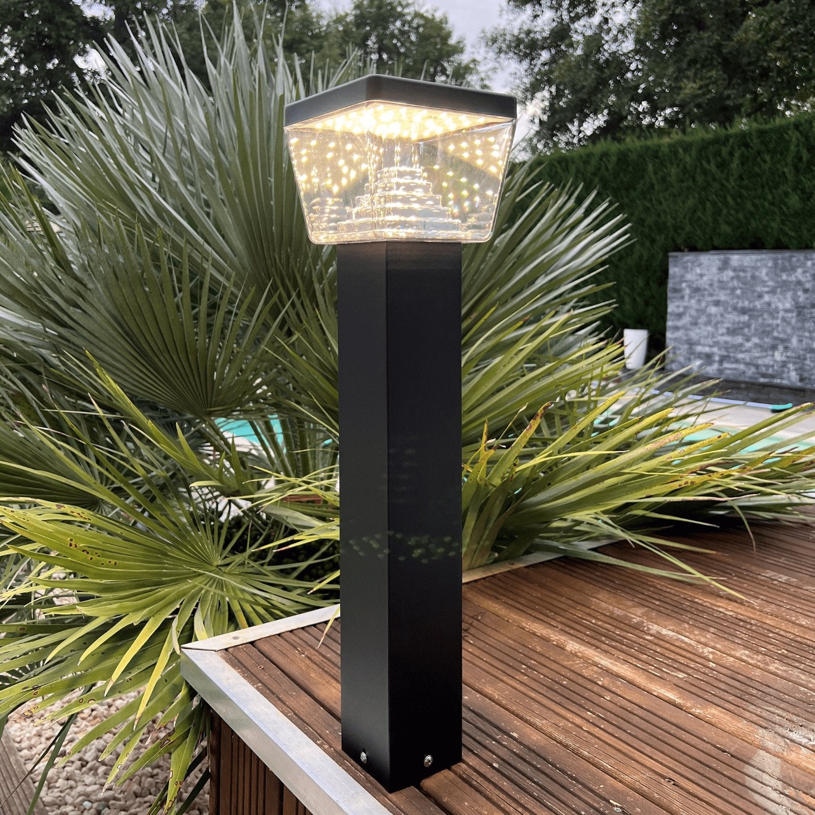 Lámpara exterior led LIBERTY - 230V - Altura 59 cm - 1000 lúmenes - negro - Lumihome-France.com