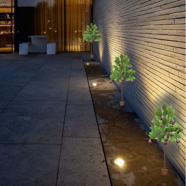 Foco de acero inoxidable GU-SOL28 - 230V - Ø 10 cm - Portalámpara GU10 - Lumihome-France.com