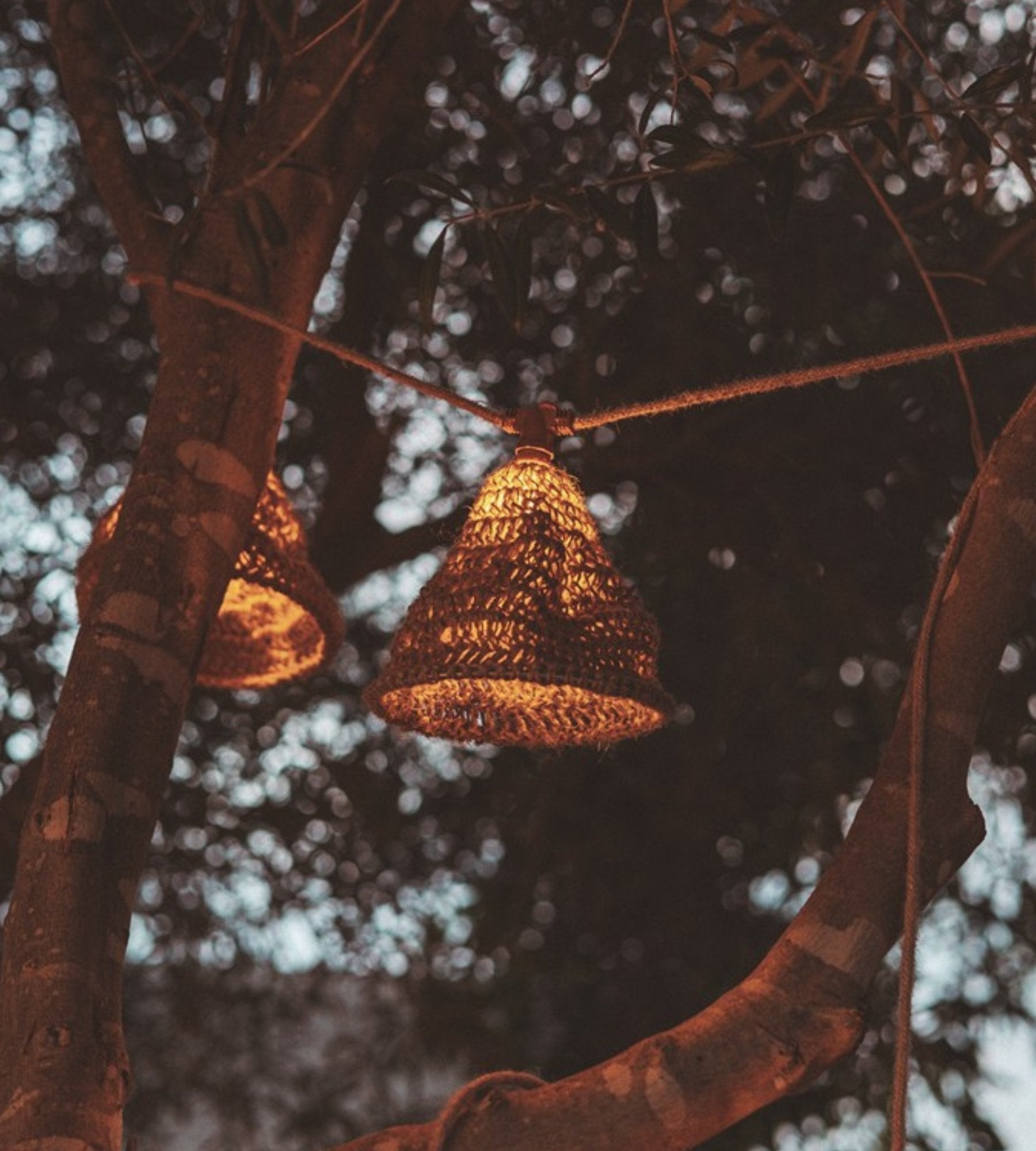 Ghirlanda solare MARO - Design naturale - 10 lampade - Lumihome