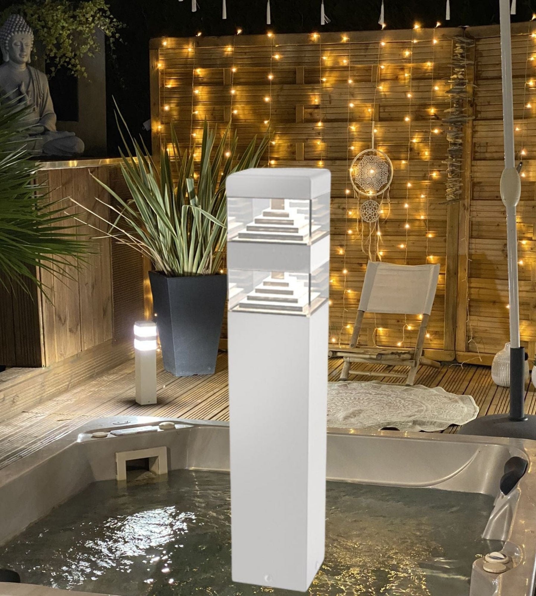 Lampada de pé de pirâmide para piscina - 12V - 1000 lúmens - 4000K