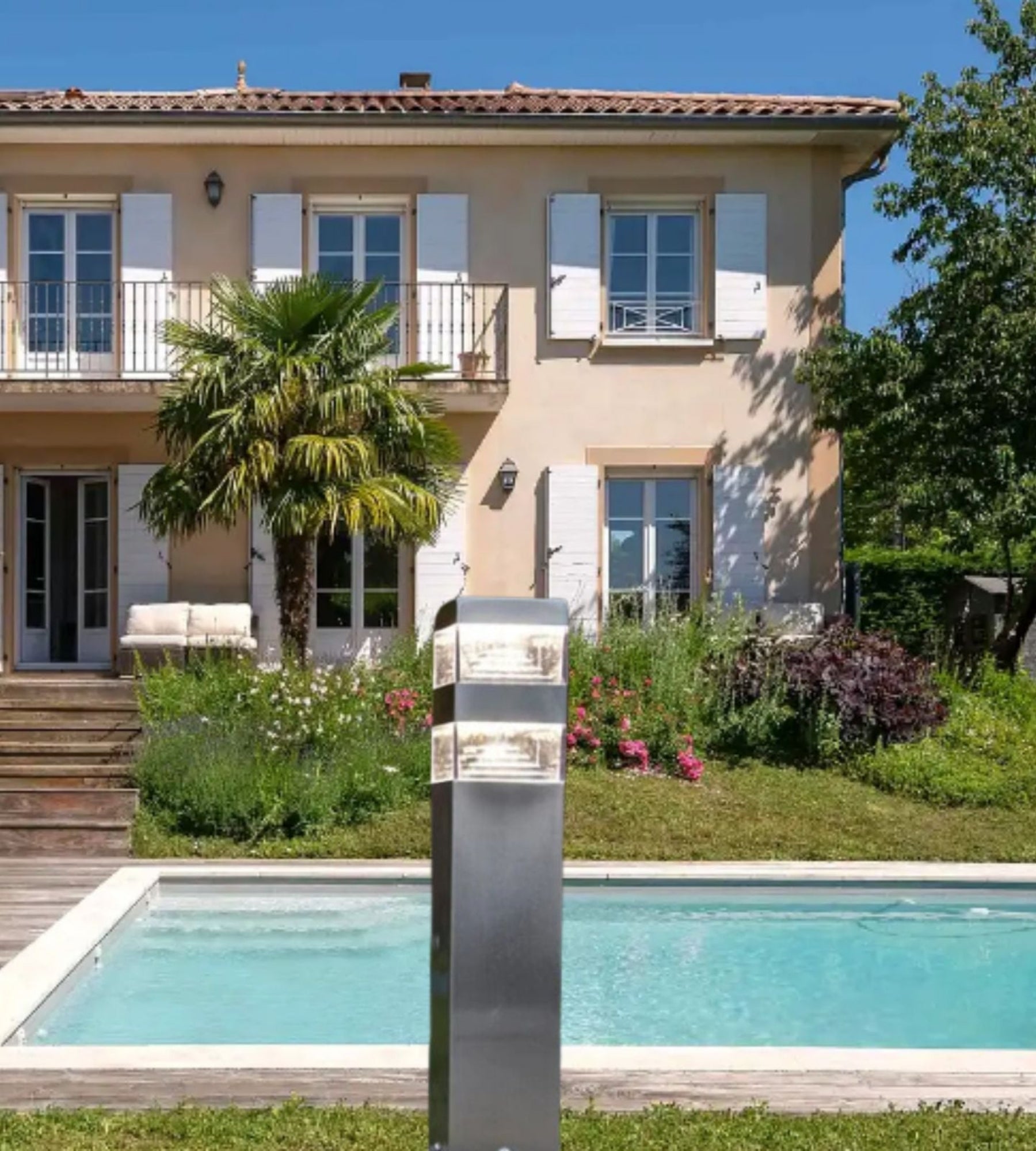 Lampada de pé de pirâmide para piscina - 12V - 1000 lúmens - 4000K - Lumihome