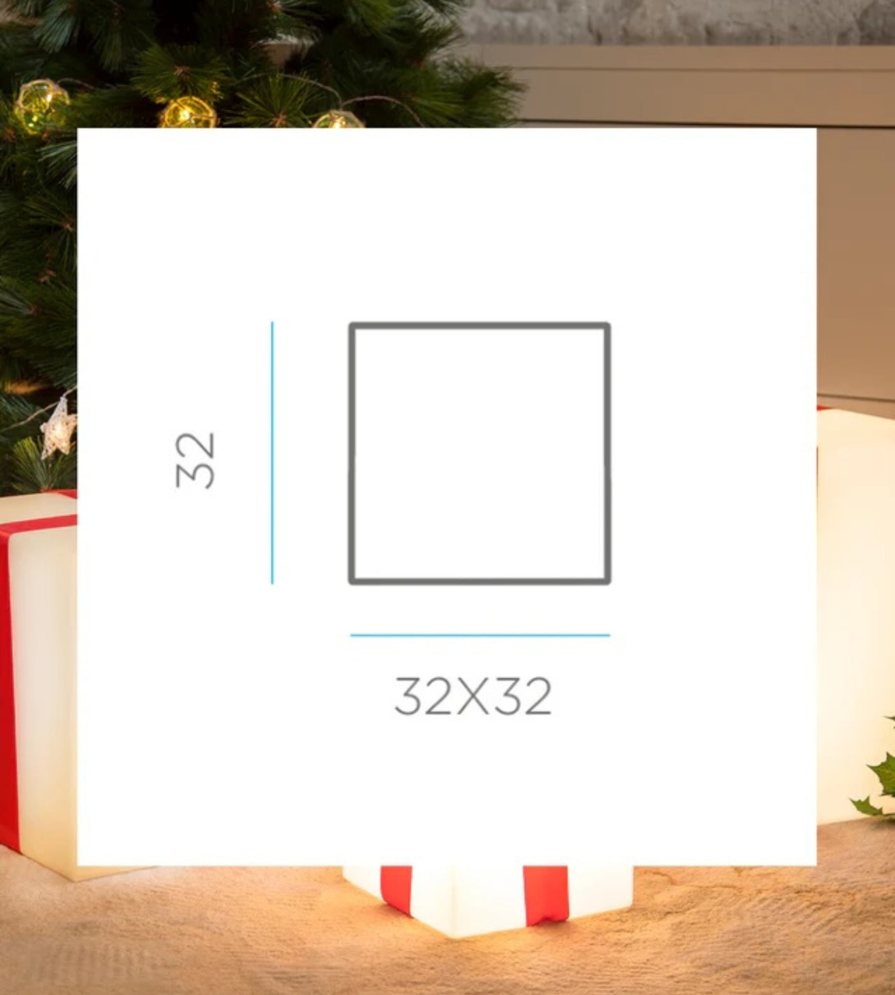 GIFTY Cubo para oferta - Fita vermelha - Ideias para prendas de Natal - Lumihome