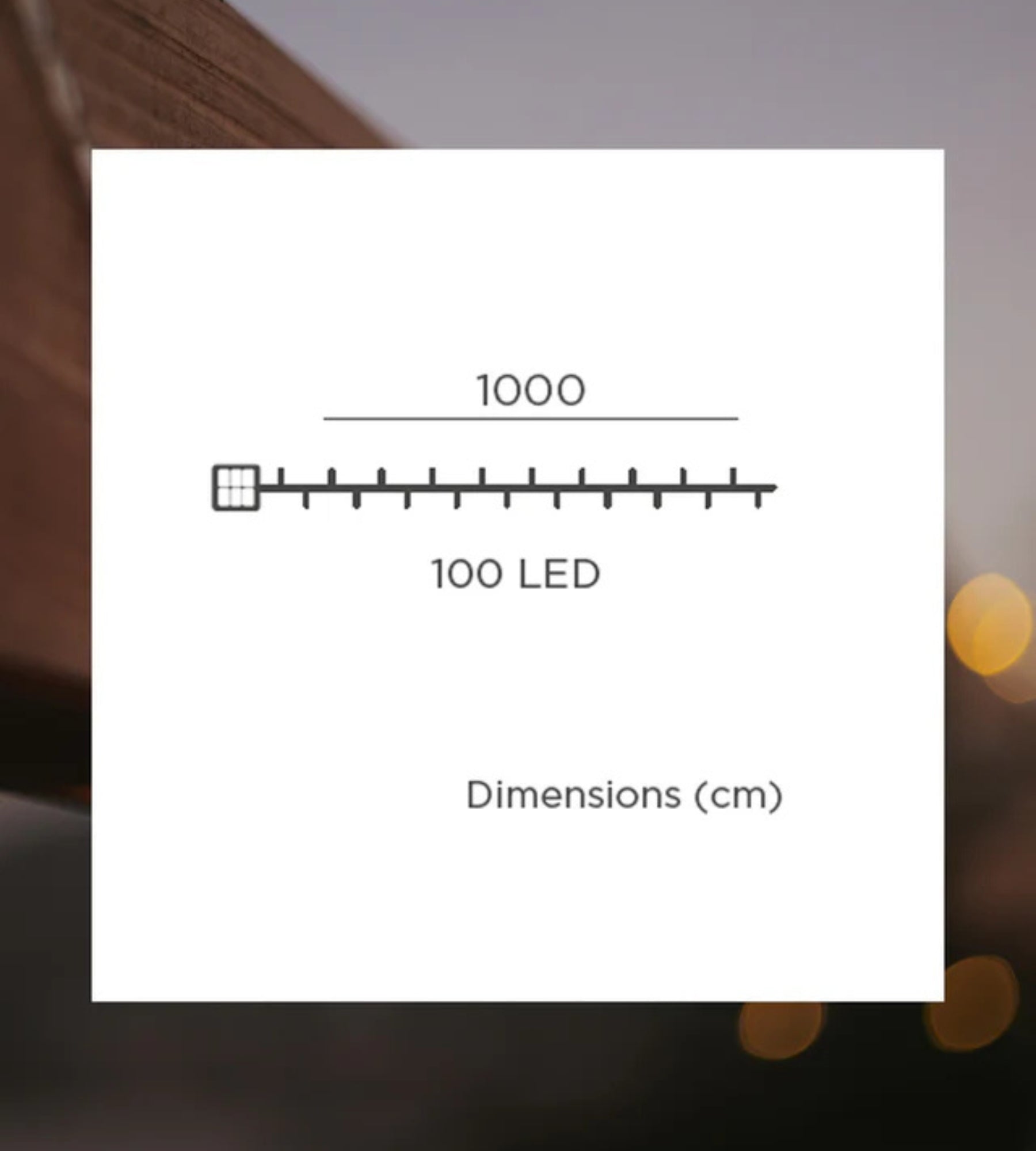 Cordão luminoso solar LUCEO - 10 metros de comprimento - 100 lâmpadas de 1 lúmen