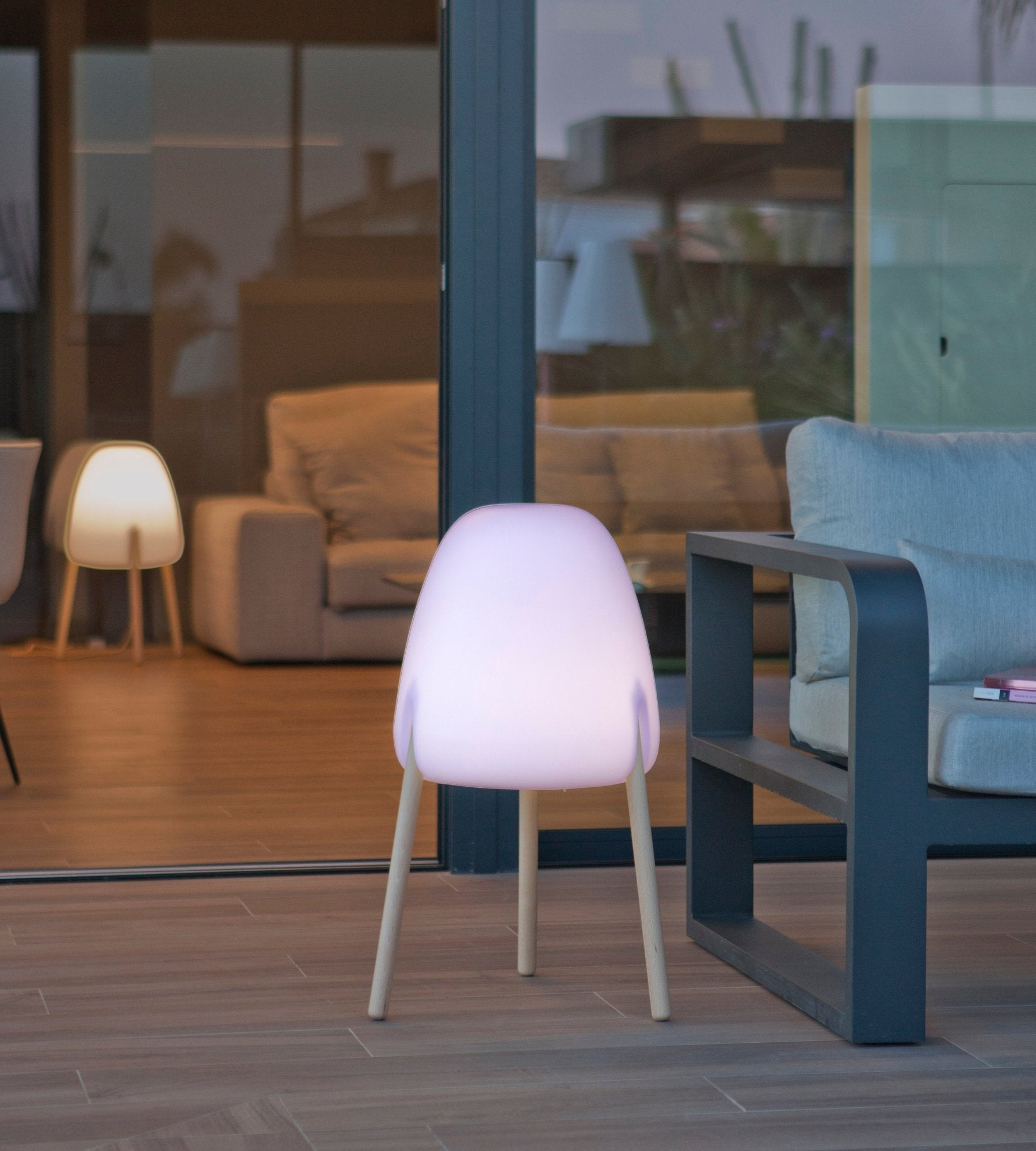 Candeeiro de design solar ROCKET - Iluminação ajustável branca e multicolorida - Interior e exterior