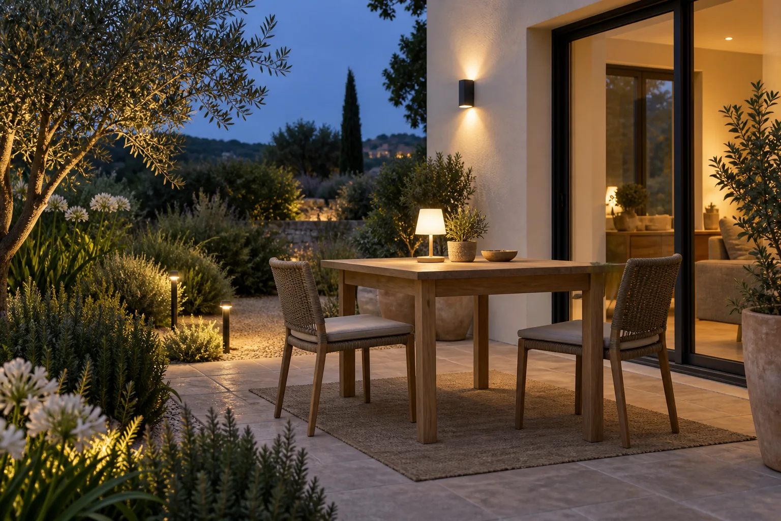 Terrasse au crépuscule, illustration