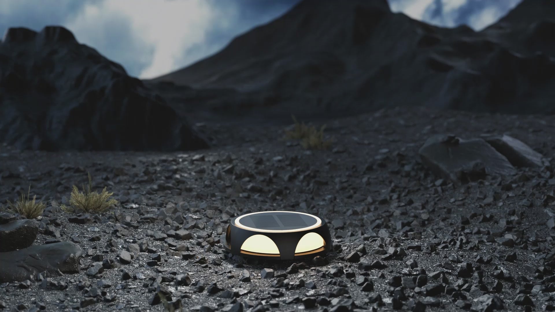 Pavé solaire rond