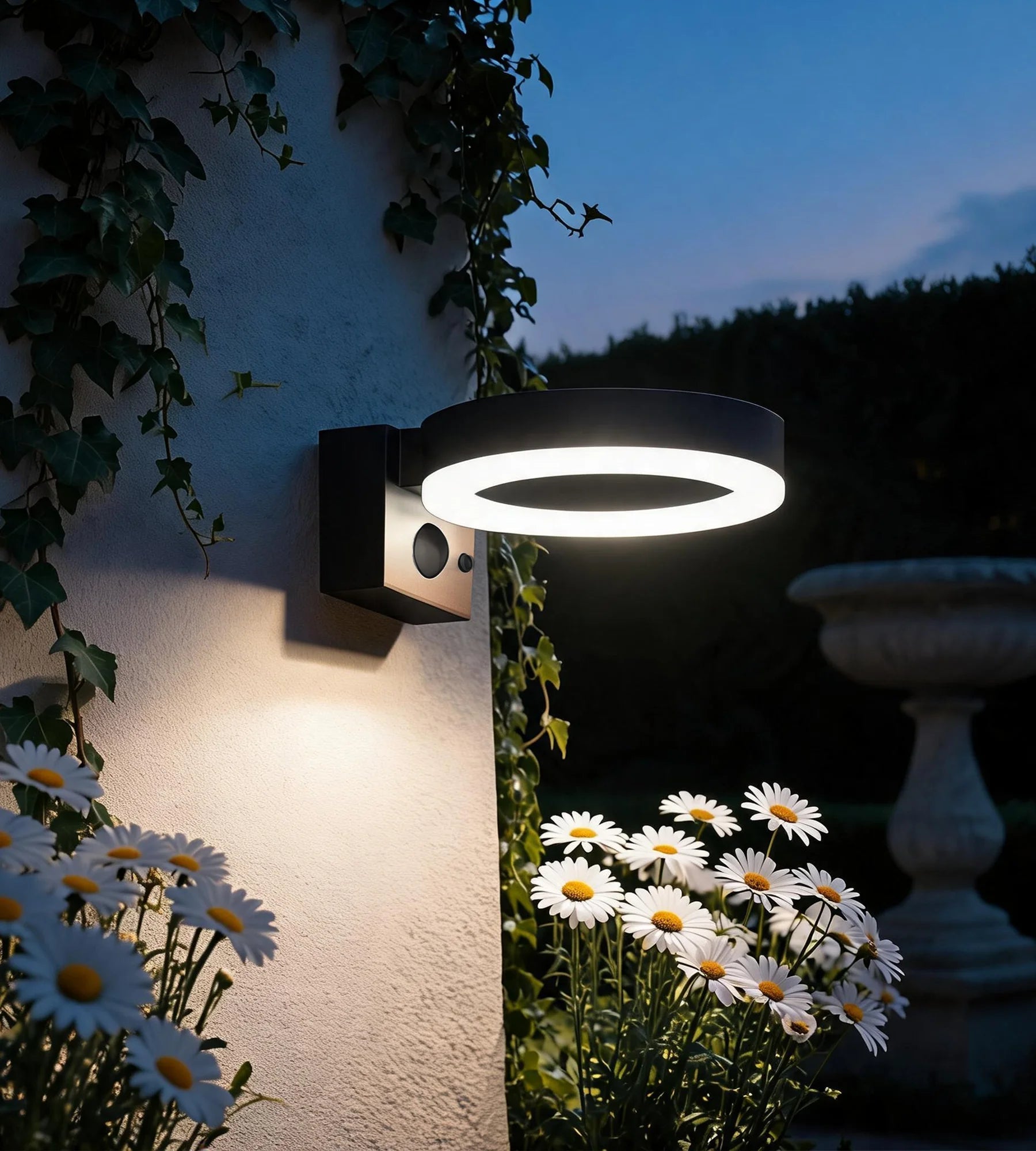 Applique Led extérieur solaire DAYTONA - Détecteur de mouvements - 3 modes d'éclairage 75 à 600 lumens - Lumihome