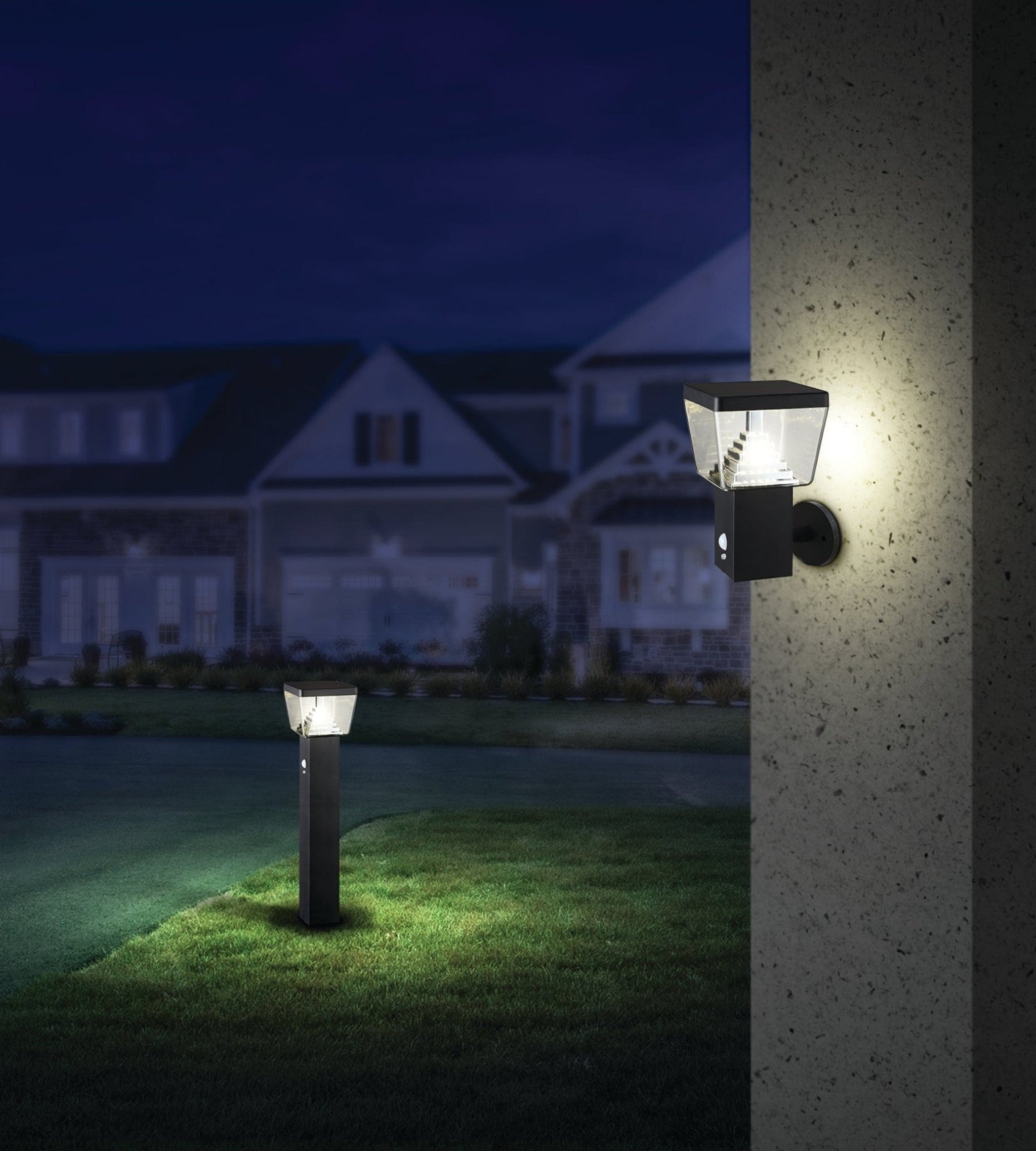 Applique Led solaire LIBERTY - Détecteur de mouvements - 3 modes d'éclairage 100 à 1000 lumens