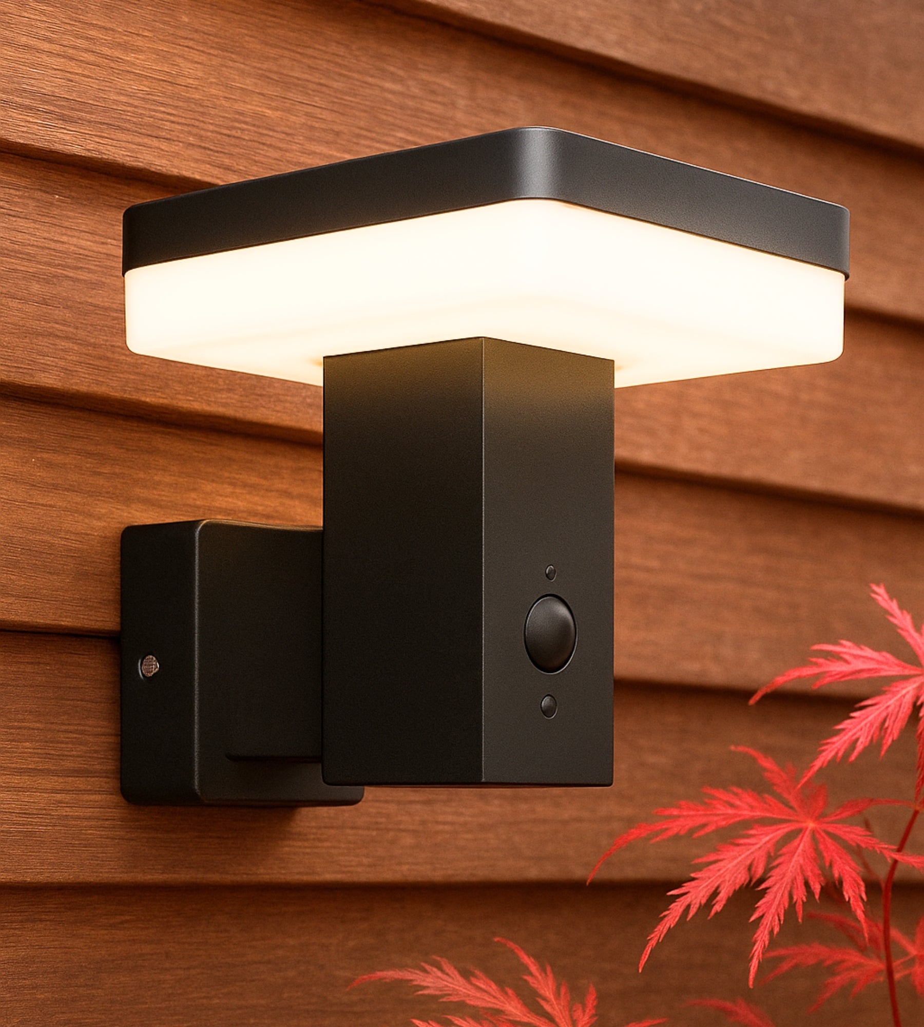 Lumière Solaire Murale Extérieure - 8 LED, Détecteur De Mouvement - IP54 étanche - Pour Jardin, Terrasse, Allée - Installation Facile - 9
