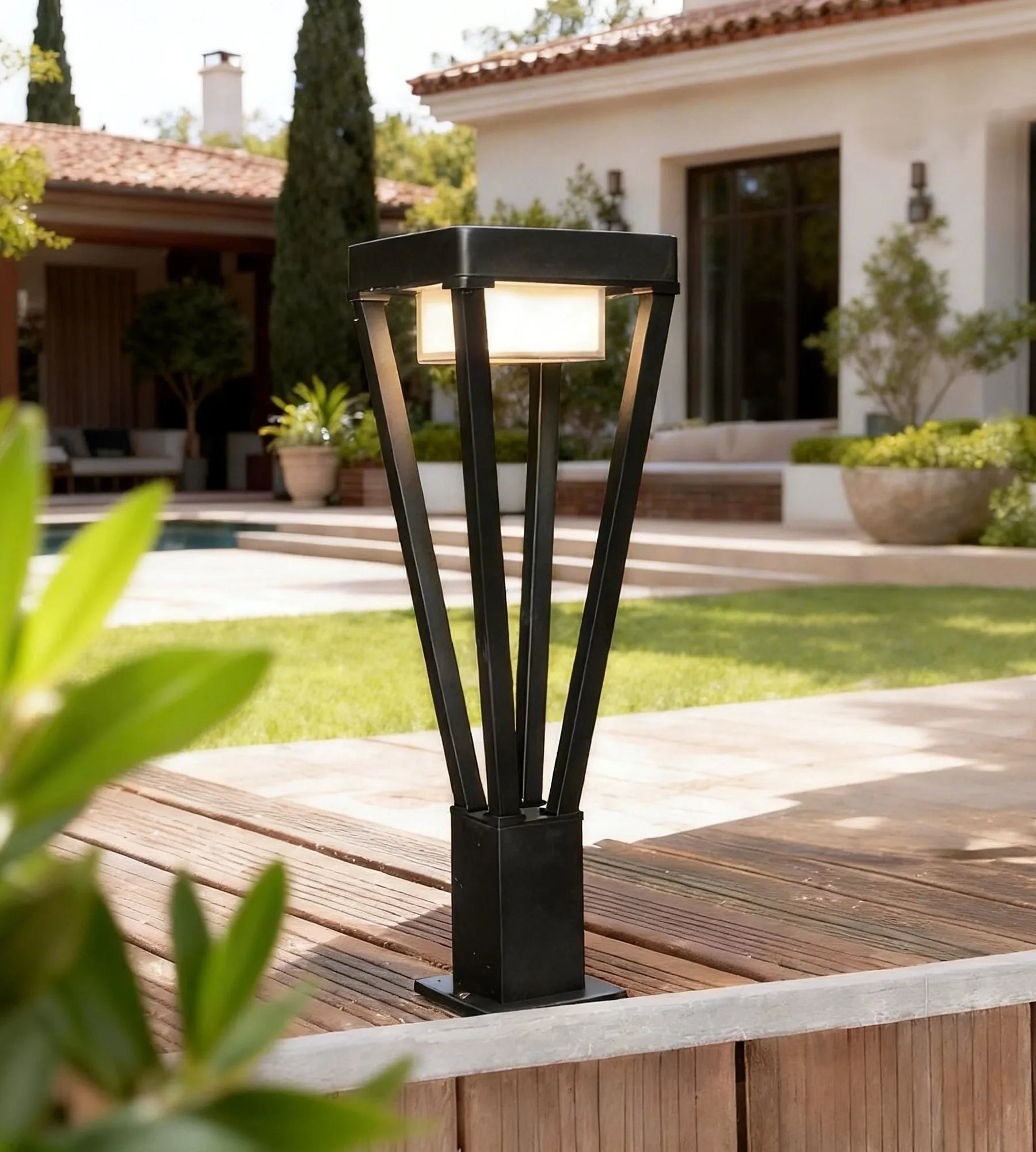 Borne extérieur noire BN–LUXOR - 230V - Ampoule GX53 non incluse - Lumihome