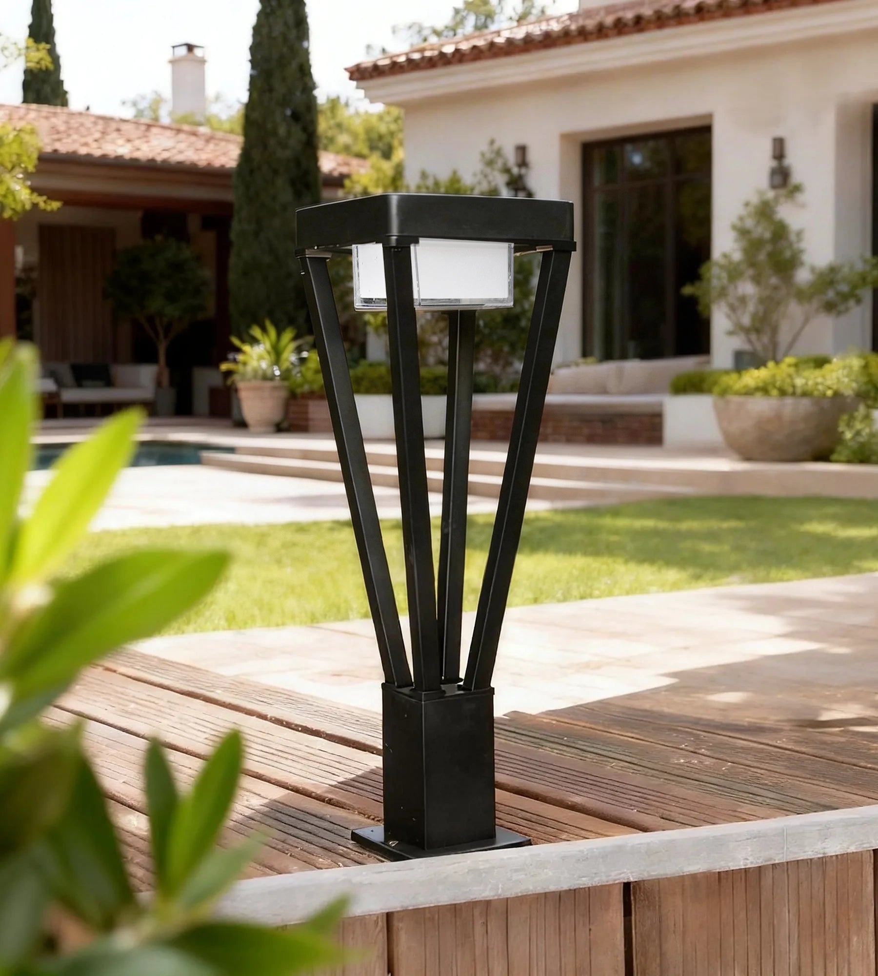 Borne extérieur noire BN–LUXOR - 230V - Ampoule GX53 non incluse