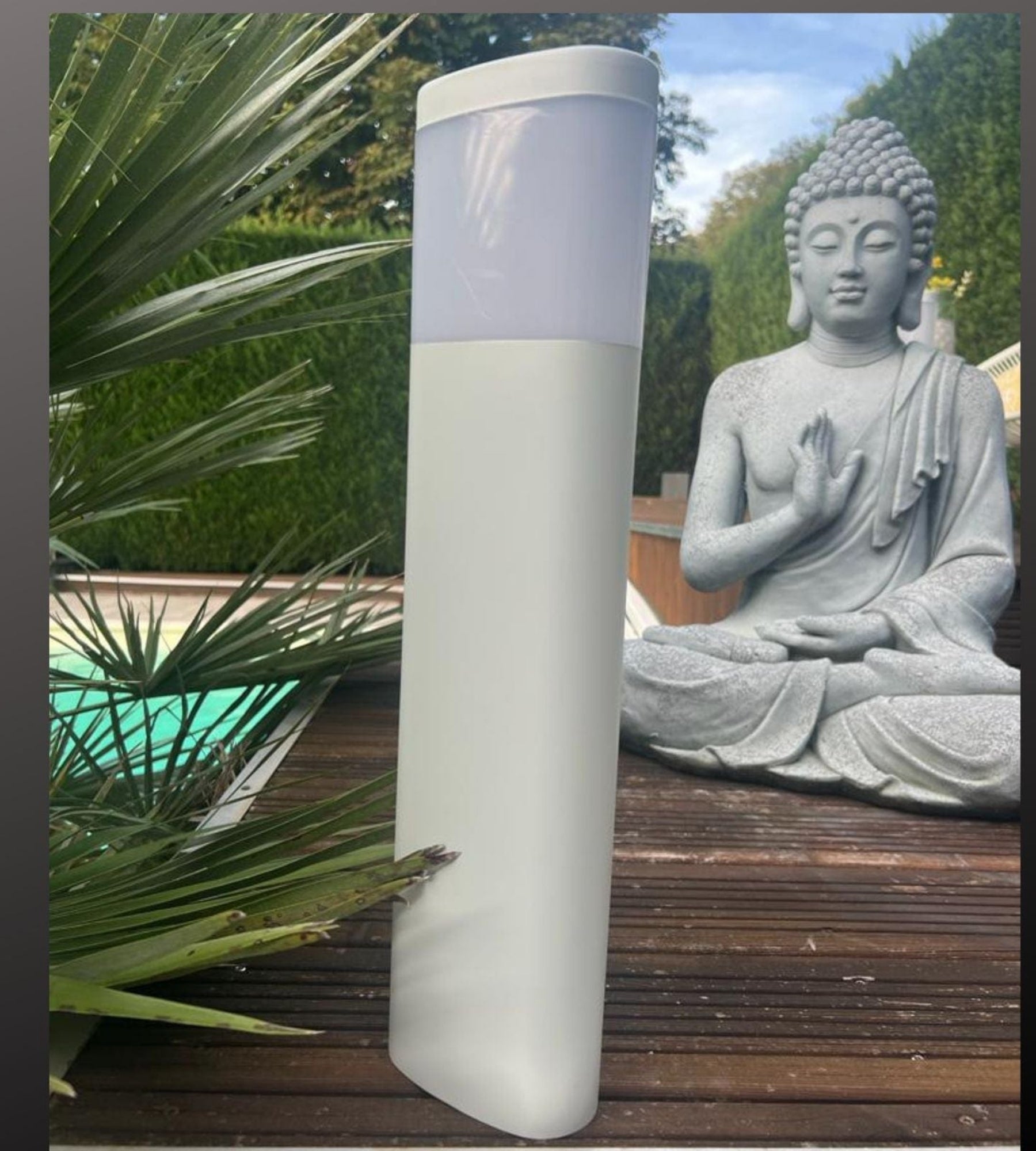 Borne Led Dallas blanche - 230V - Hauteur 50 cm - 1000 lumens