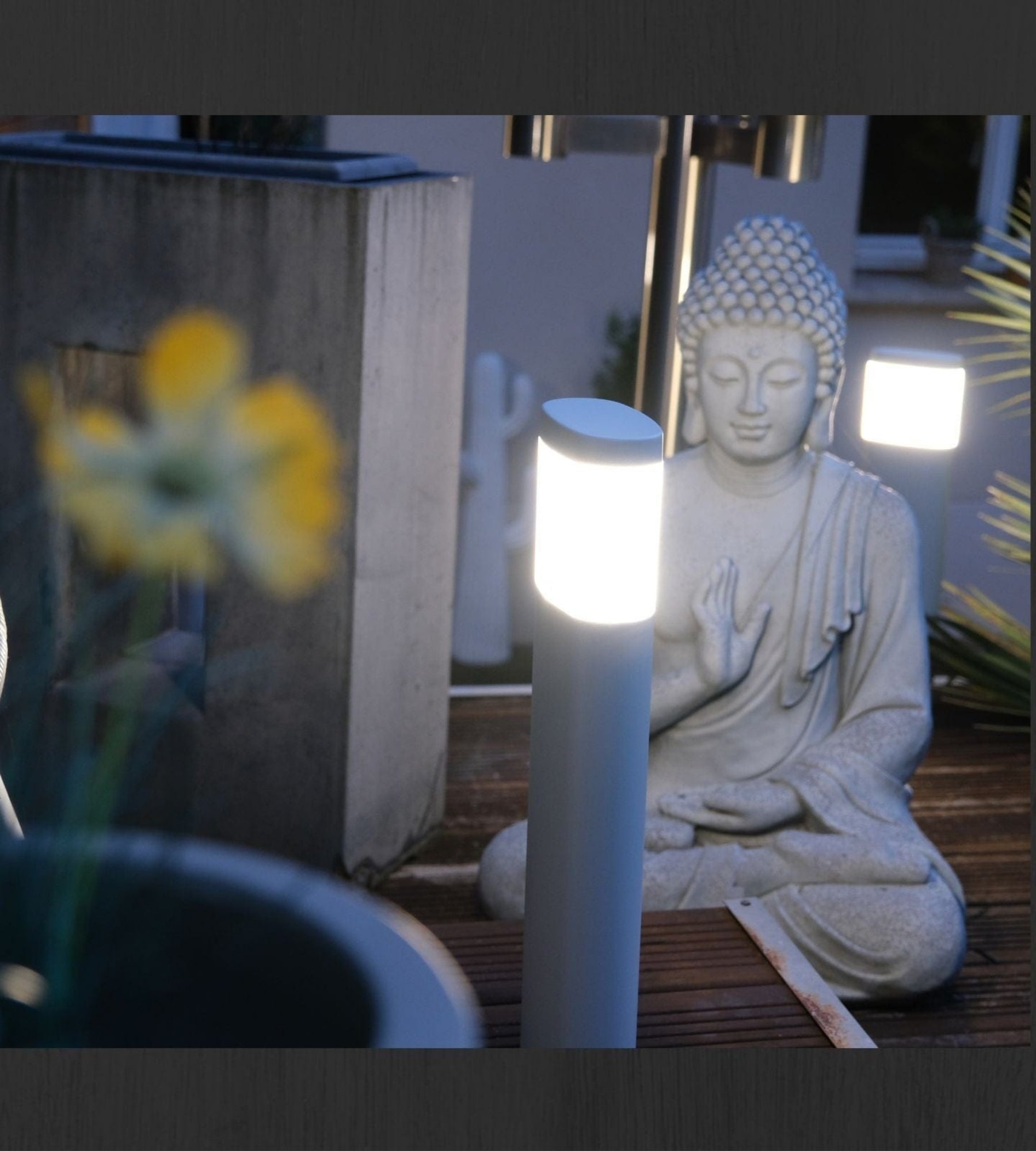 Borne Led Dallas blanche - 230V - Hauteur 50 cm - 1000 lumens