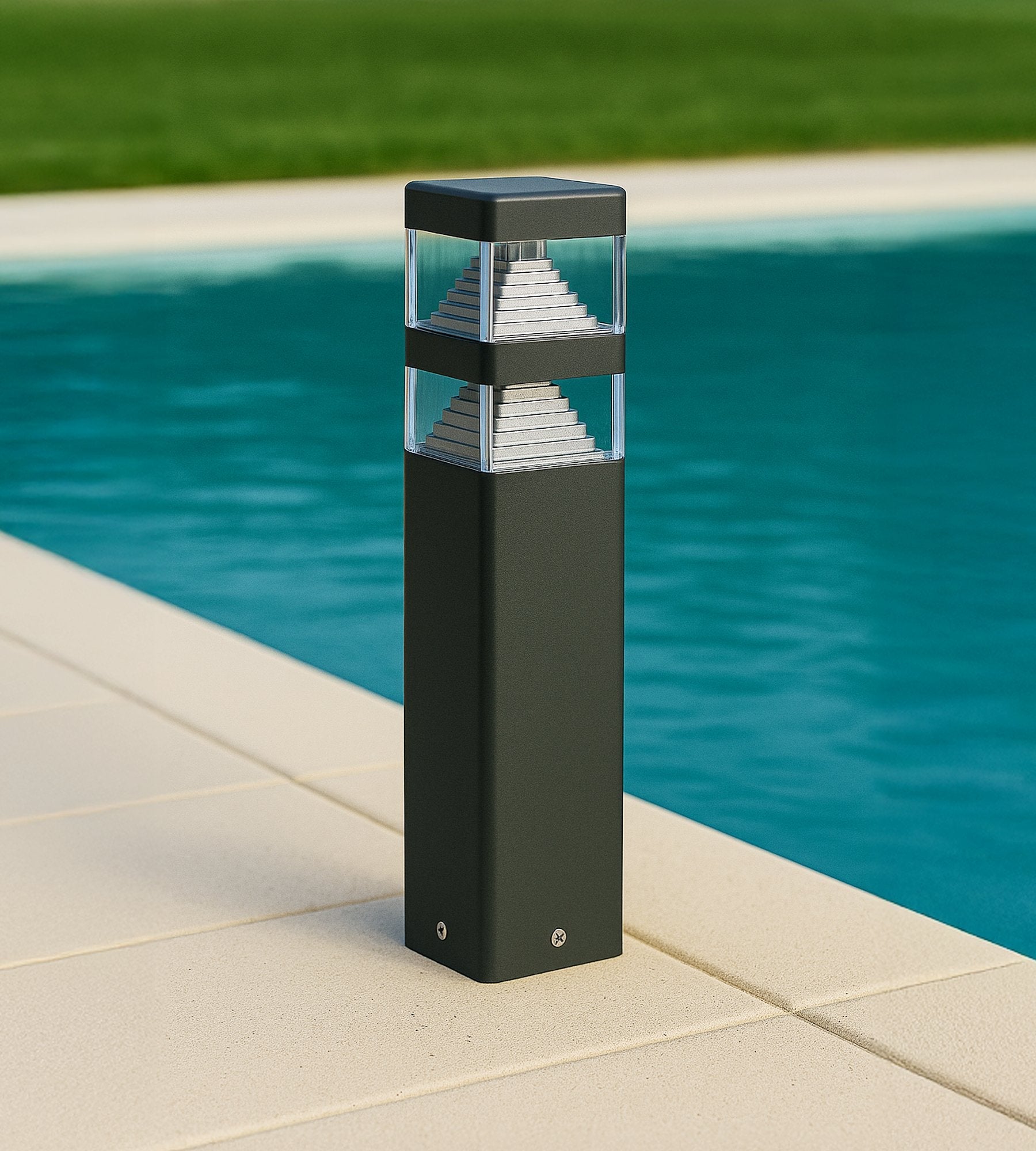 Borne Led Pyramide abords de piscine - 12V - 1000 lumens - 4000K - Lumihome