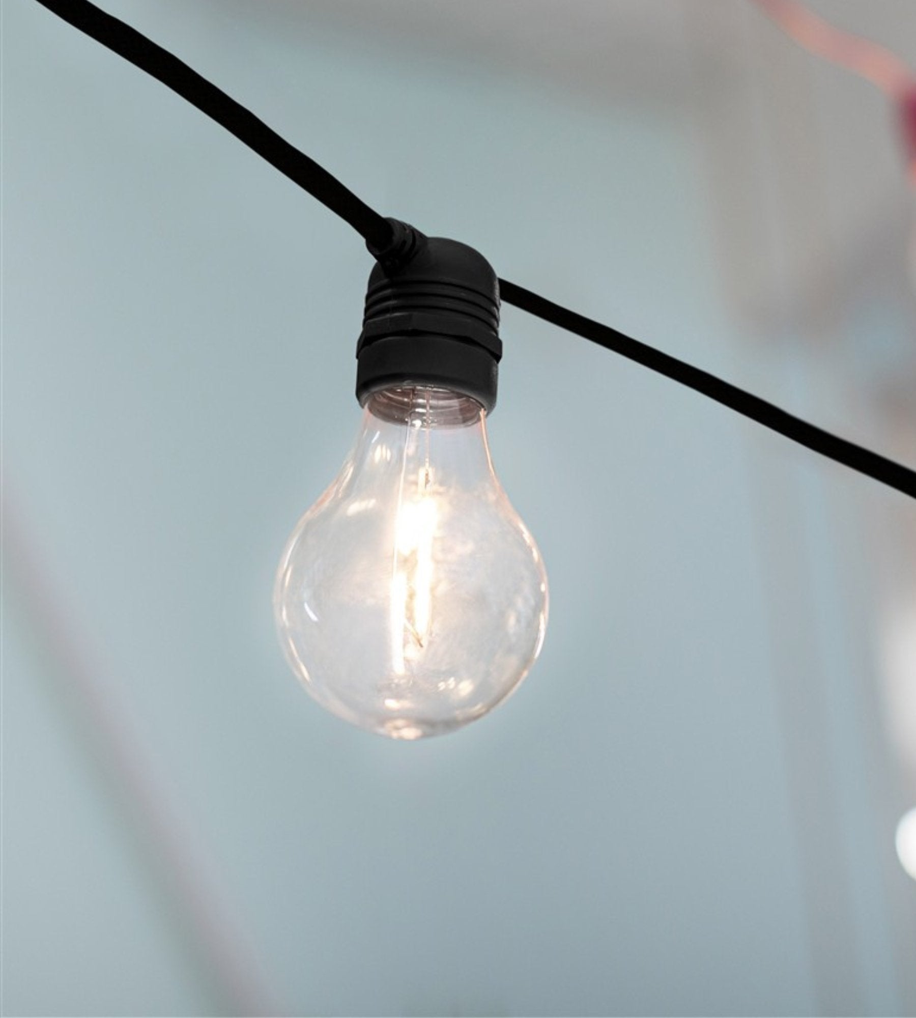 Guirlande solaire extérieur ALLEGRA - 10 ampoules - Blanc chaud