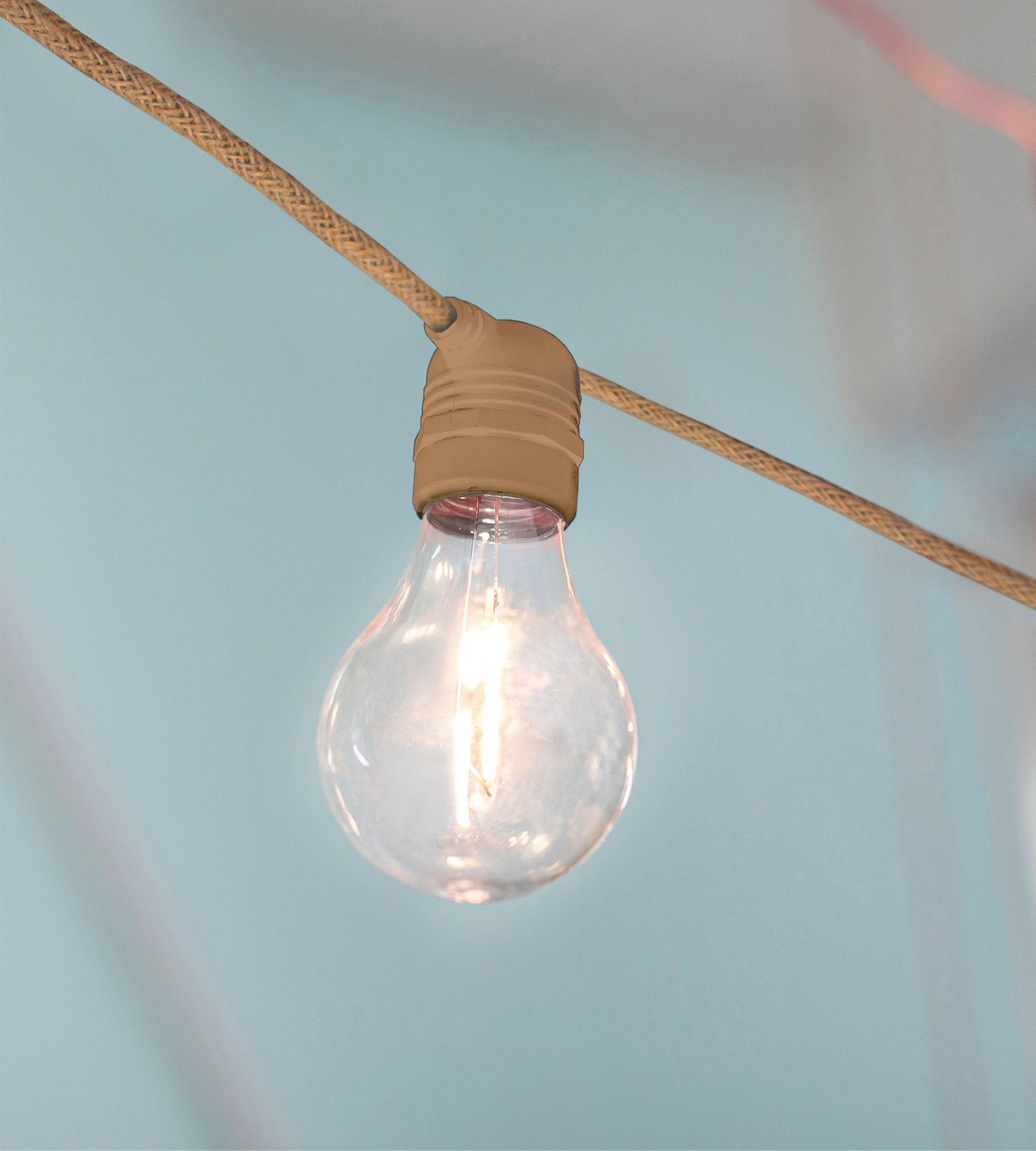 Guirlande solaire extérieur ALLEGRA - 10 ampoules - Blanc chaud