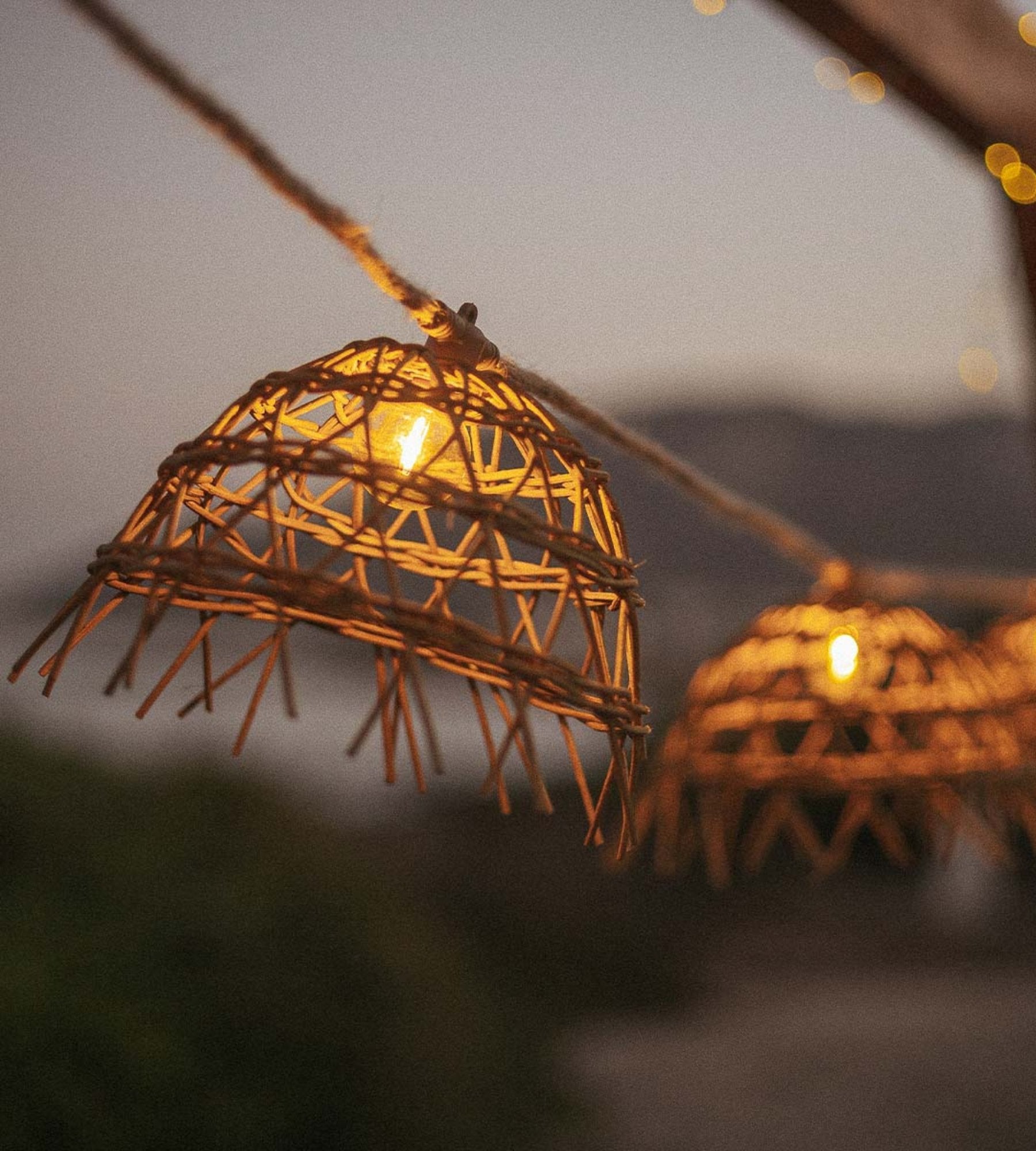 Guirlande lumineuse solaire ALMA - Design nature - 10 lampes