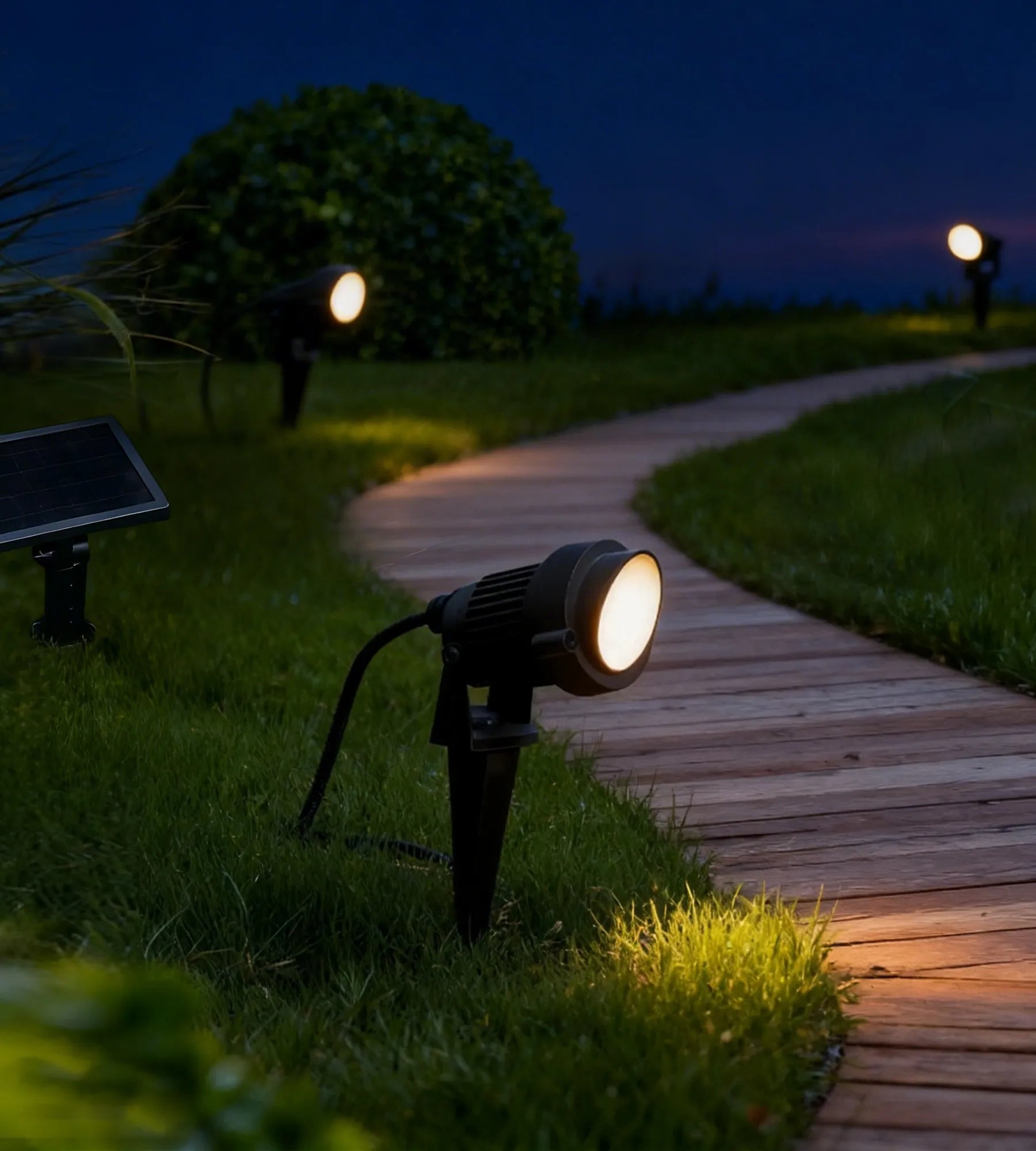 Kit de 3 spots piquets solaires LUMINA+ - Lumihome