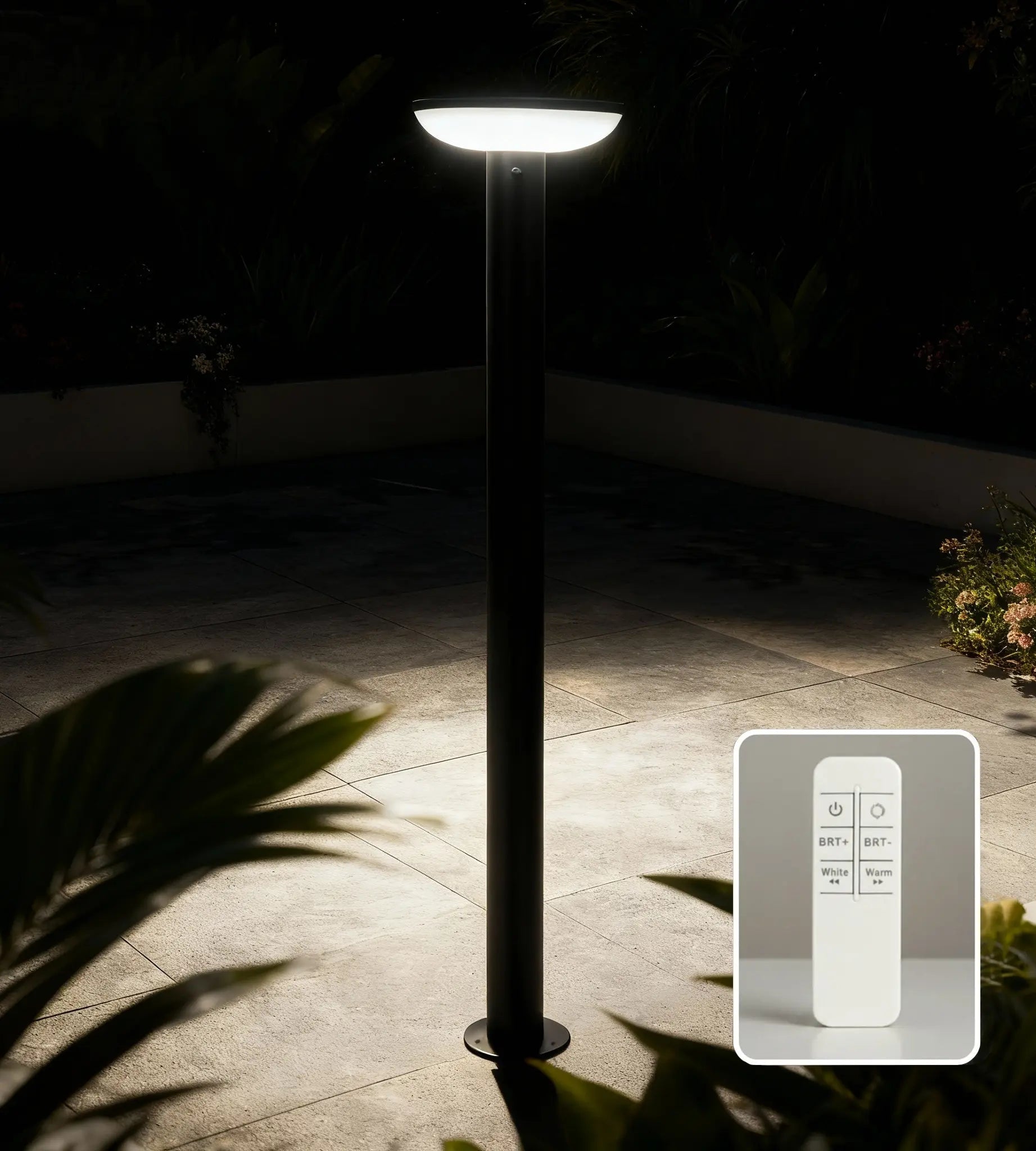 Lampadaire solaire HALO+ Télécommandable et Détection de mouvements - Lumihome