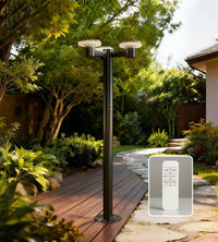 Lampadaire solaire Led ALTO 3000 - Hauteur 2m - Télécommandable - 300 à 3000 lumens - Lumihome