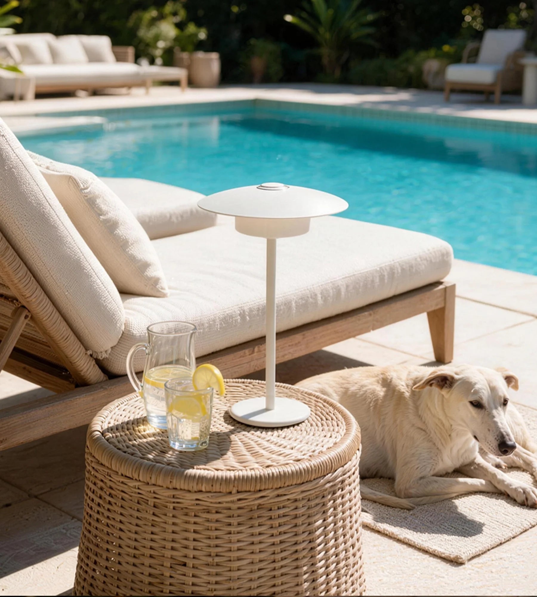 Lampe de table LED MALIA, Blanche - Lumihome