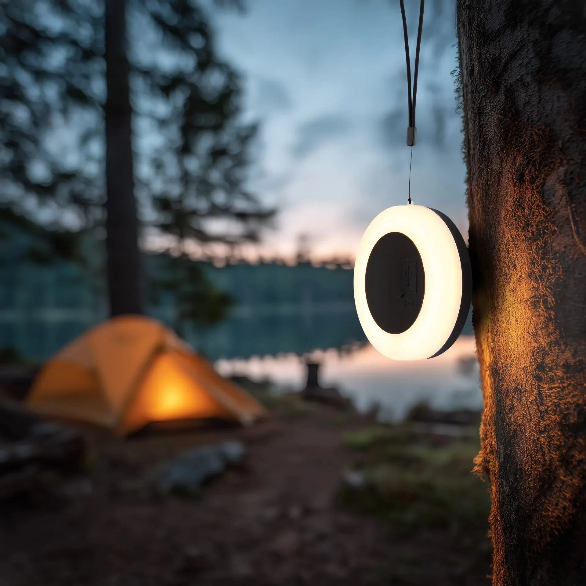 Lampe de table Led solaire NOMADE ronde - Batterie externe pour téléphone - Lumihome