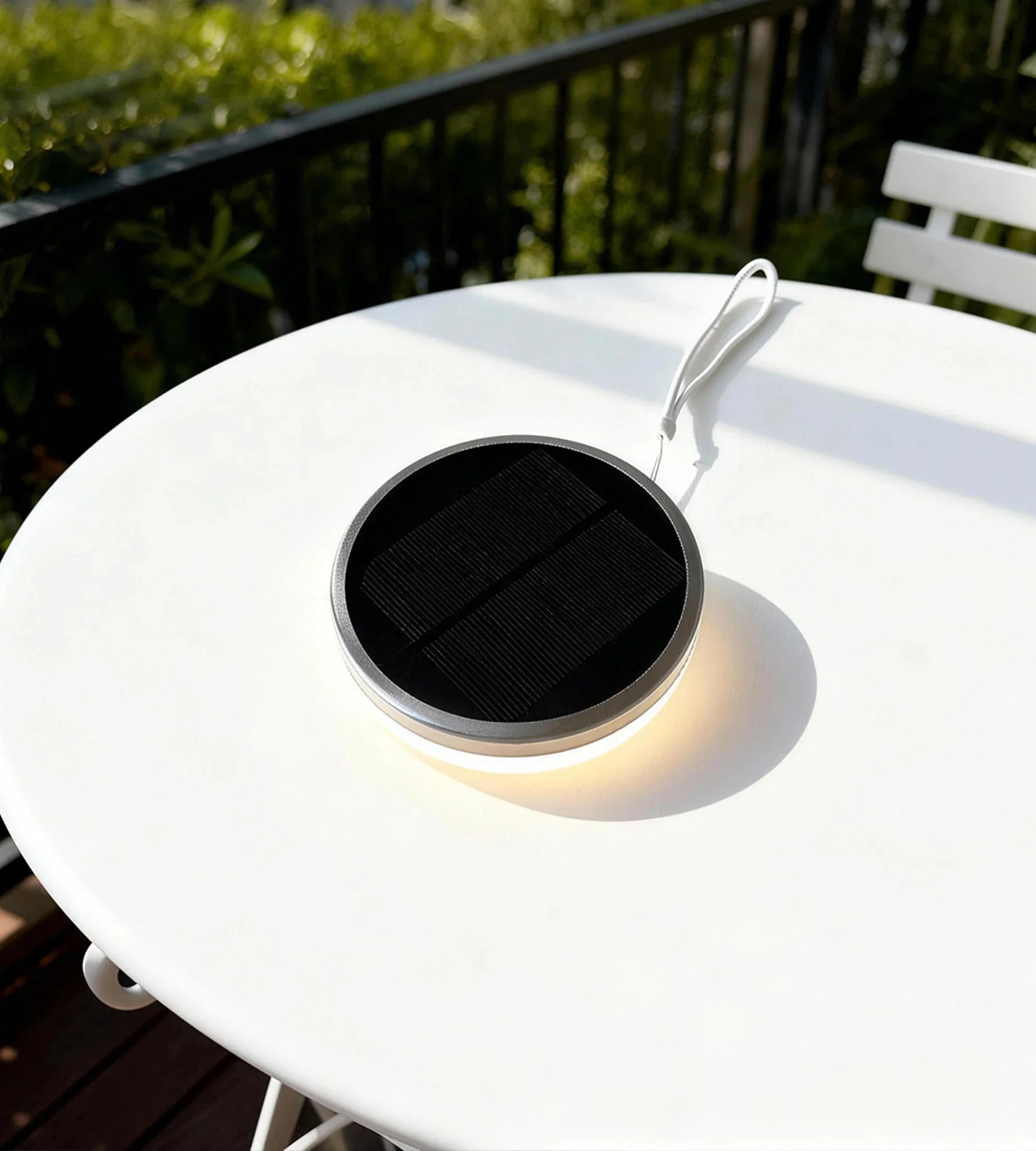 Lampe de table Led solaire NOMADE ronde - Batterie externe pour téléphone - Lumihome
