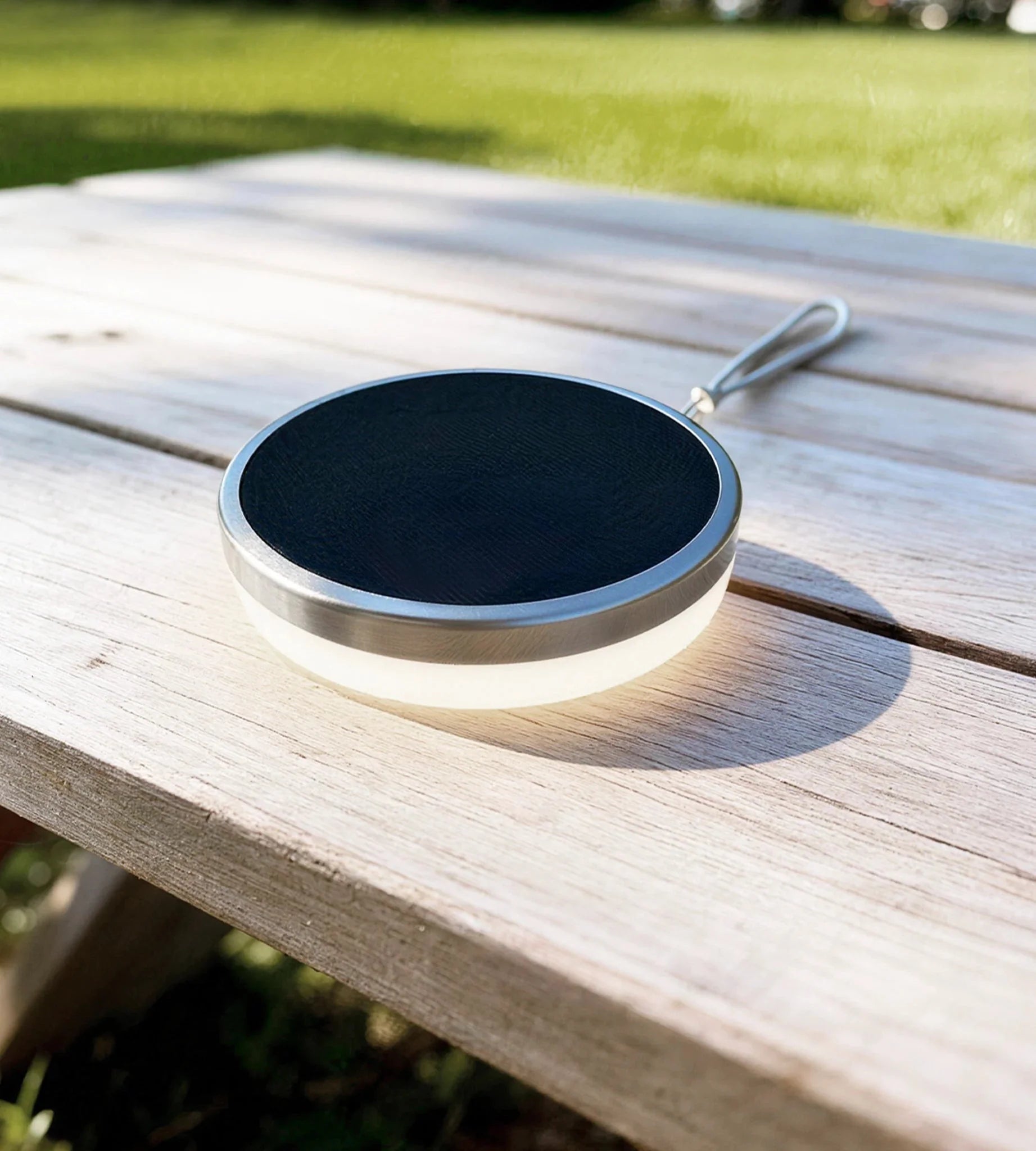 Lampe de table Led solaire NOMADE ronde - Batterie externe pour téléphone - Lumihome